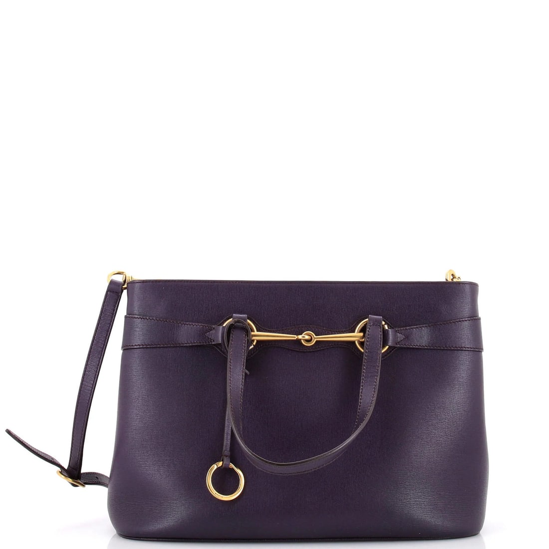Bright Gucci Leather Medium Convertible Tote: Bright Gucci Leather Medium Convertible Tote Bright purple leather medium convertible tote from Gucci, featuring a stylish design with a bright bit exterior. This versatile bag boasts a spacious inter