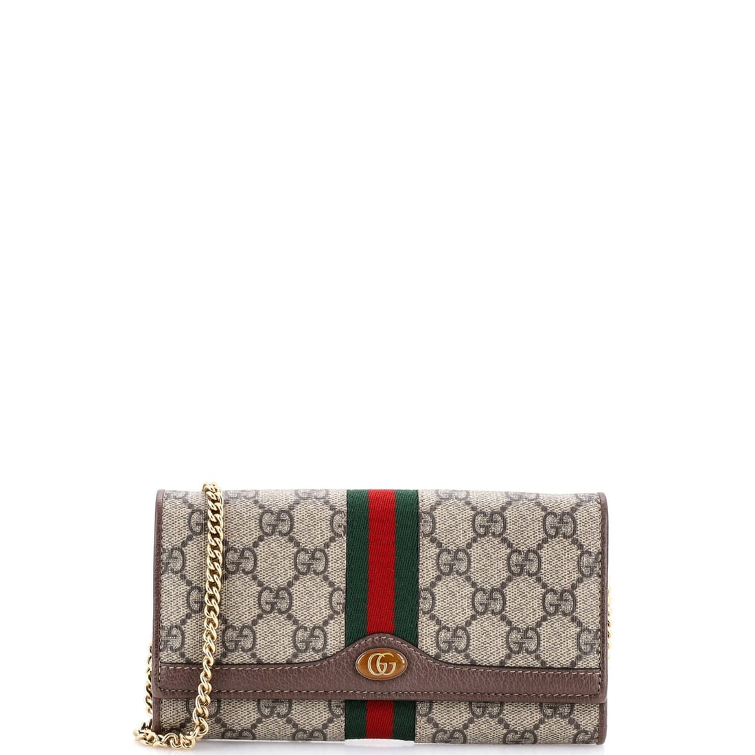 Canvas chain wallet coated with Gucci GG (1 of 7)