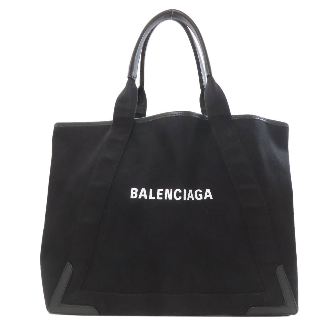 Balenciaga 339936 Navy Cabas M Tote Bag Canvas: Balenciaga 339936 Navy Cabas M Tote Bag Canvas Canvas tote bag from Balenciaga in navy black. The bag features a classic design with a simple, understated style. Made from high-quality canvas