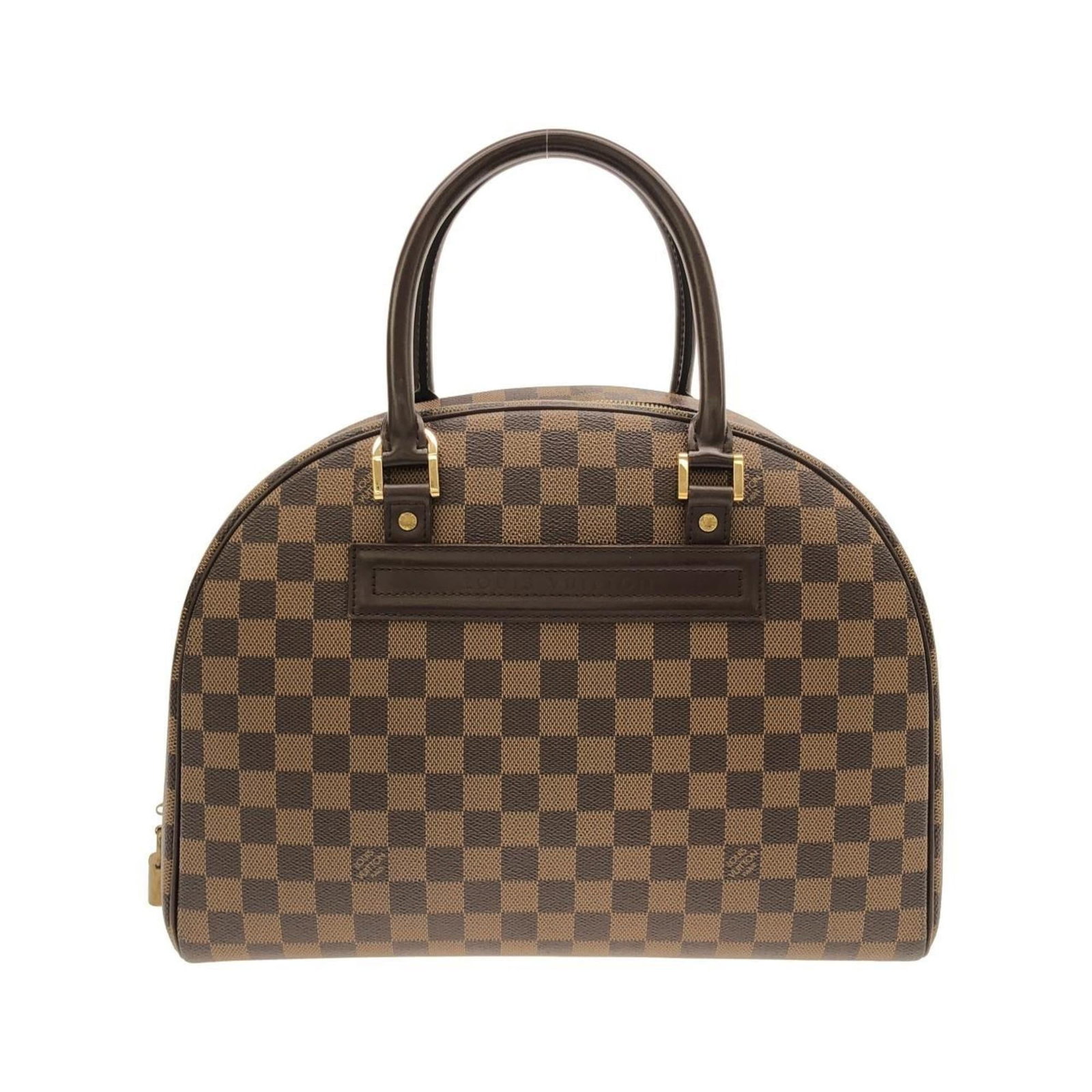 Canvas Coated Louis Vuitton Handbag: Canvas Coated Louis Vuitton Handbag Canvas Coated Louis Vuitton Handbag features a unique Ebene color and gold hardware, adding a touch of elegance to its coated canvas design. Measuring 26cm x