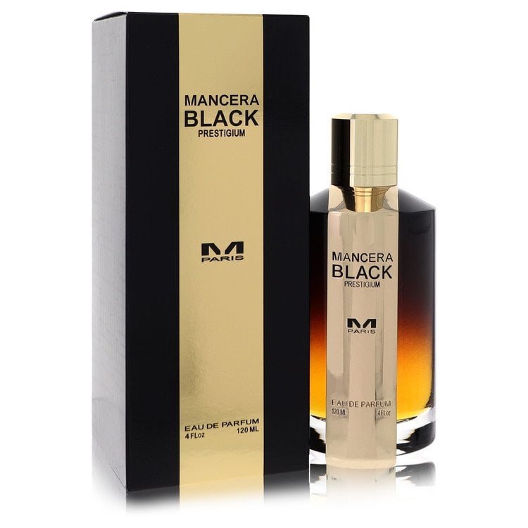 Mancera Black Prestigium by Mancera Eau De Parfum Spray (Unisex) 4 oz: Mancera Black Prestigium by Mancera Eau De Parfum Spray (Unisex) 4 oz The Mancera Black Prestigium by Mancera Eau De Parfum Spray is a rich and sophisticated scent, blending deep notes for a luscious
