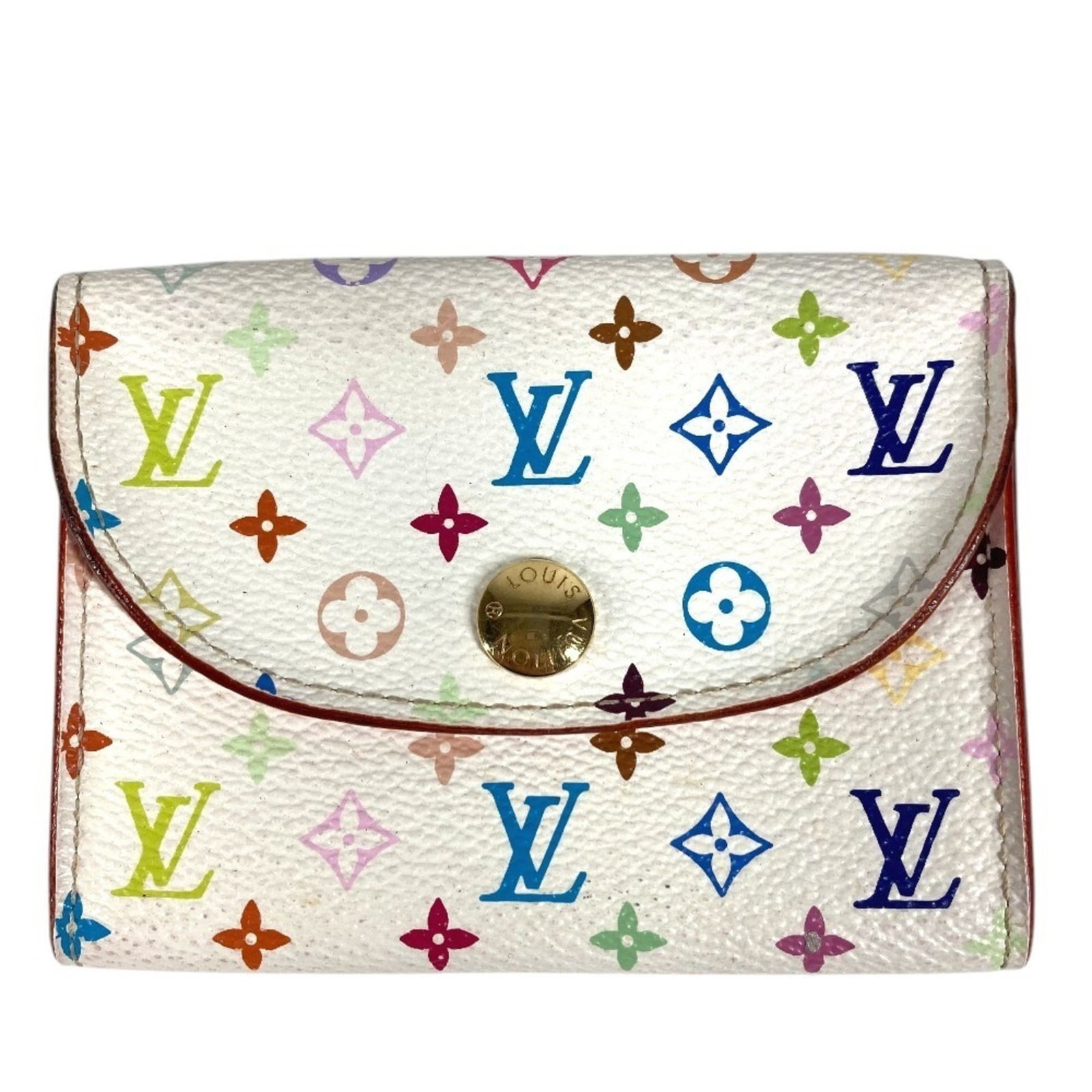 Louis Vuitton Card Case Monogram Multicolore Canvas: Louis Vuitton Card Case Monogram Multicolore Canvas Monogram Multicolore Canvas in pink and white, adding a pop of color to your daily essentials. Made from high-quality canvas, this Louis Vuitton