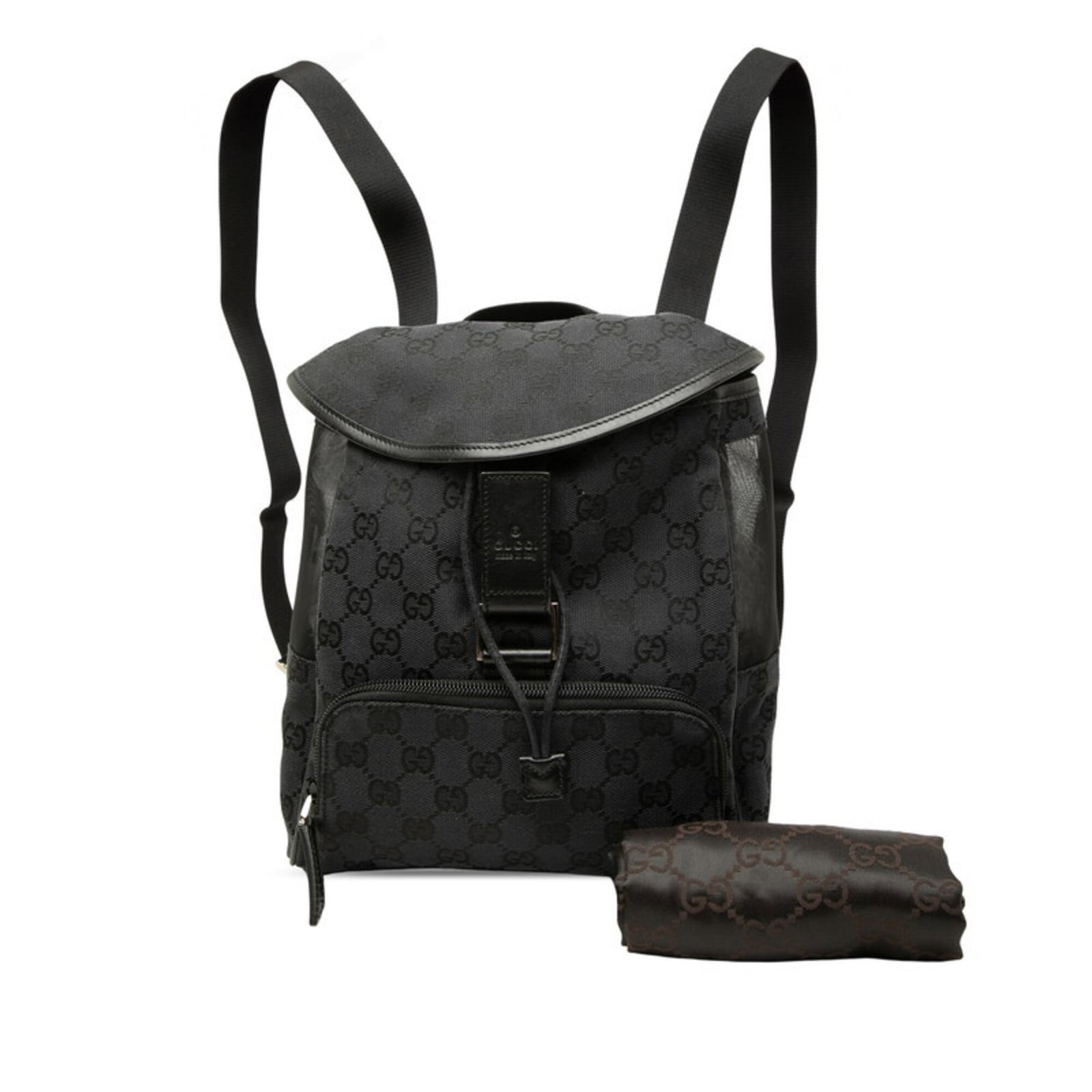 Canvas Leather Backpack Gucci - 7