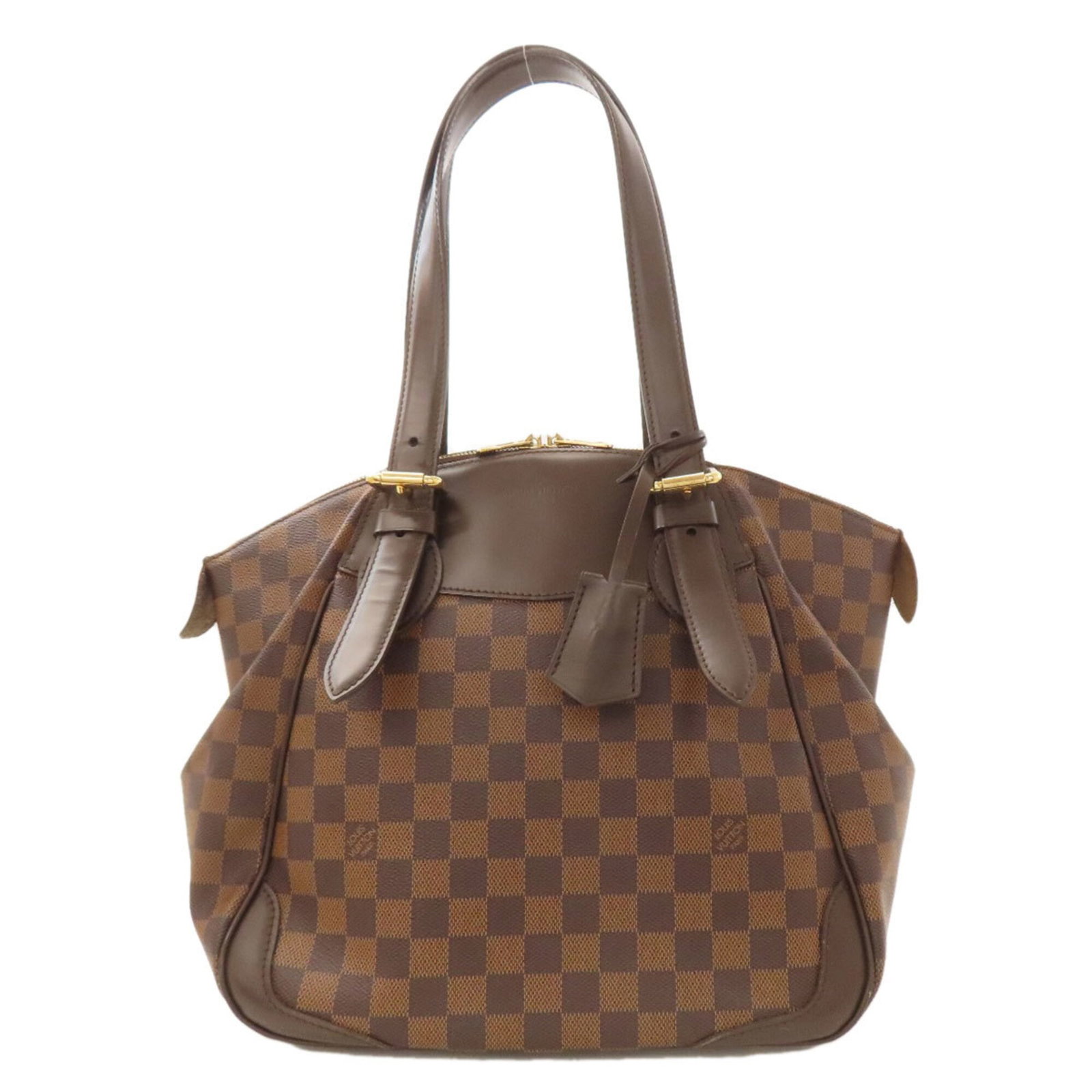 Damier Canvas Tote Bag by Louis Vuitton: Damier Canvas Tote Bag by Louis Vuitton Damier Canvas Tote Bag by Louis Vuitton features the iconic Damier pattern in Ebene, paired with a classic design and sturdy construction. This versatile tote b