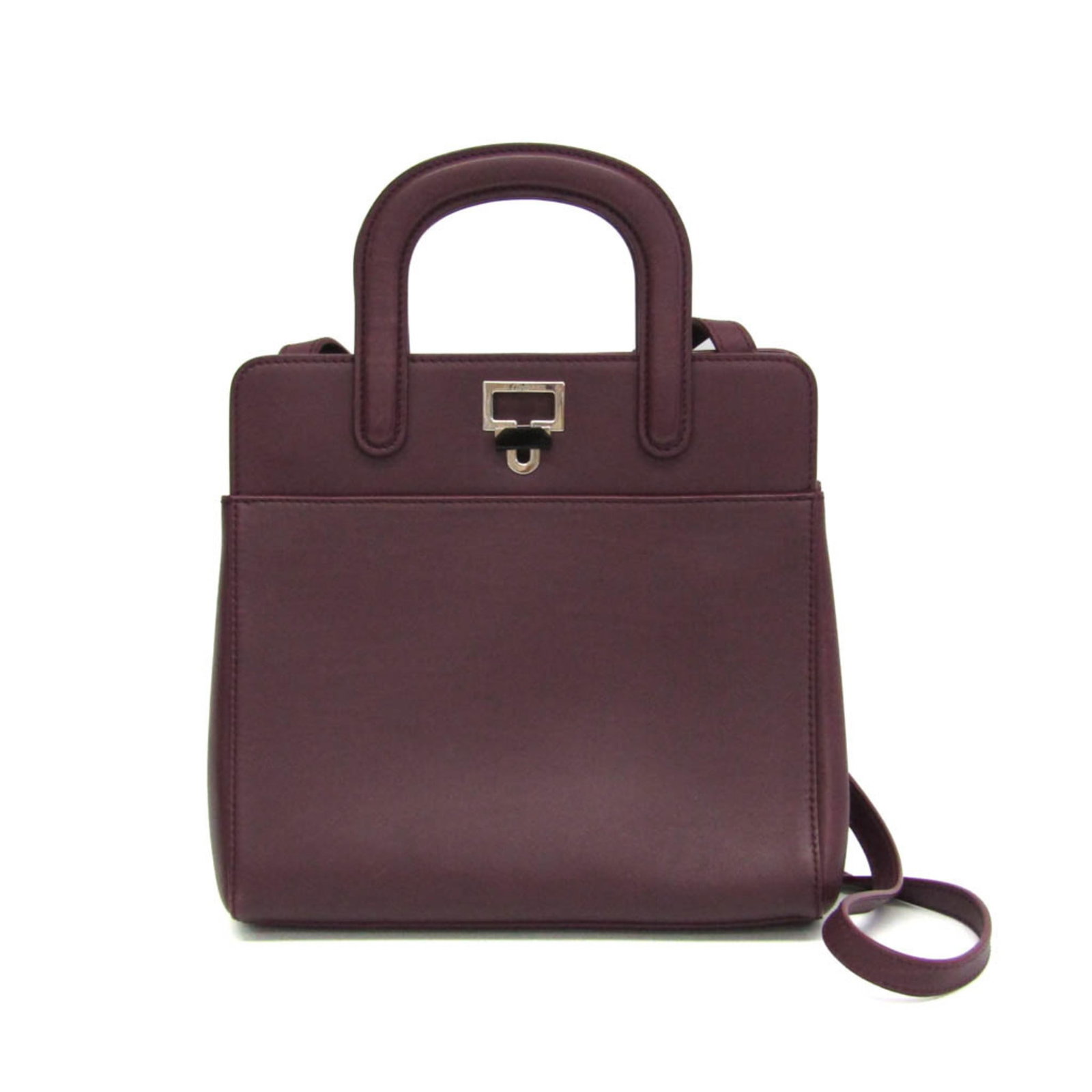 Handbag Leather Shoulder Cartier: Handbag Leather Shoulder Cartier Cartier's iconic Jeanne Toussaint shoulder bag boasts sleek, Bordeaux-colored calfskin leather and a slide lock closure. The spacious interior features a zipper