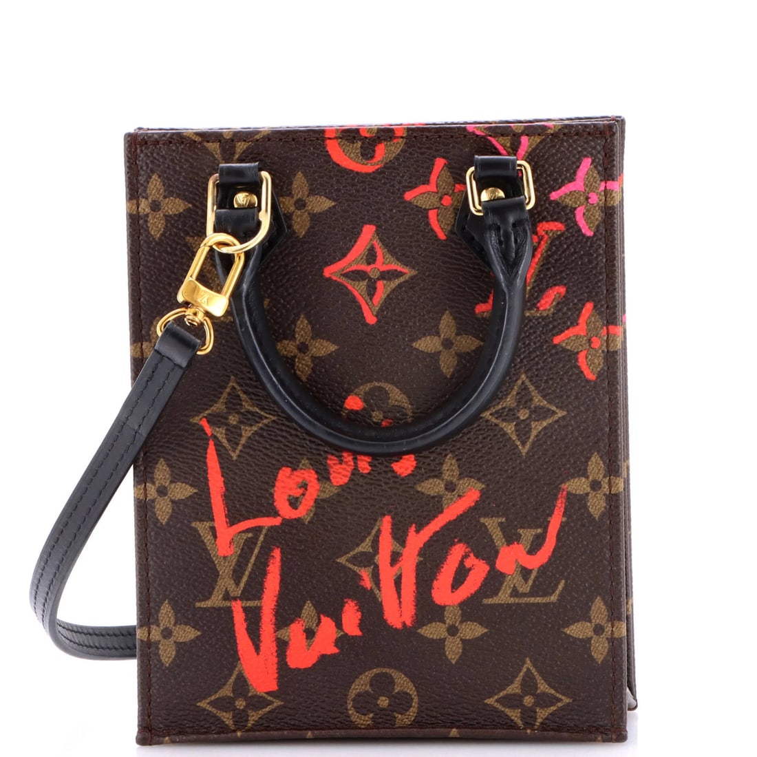 Louis Vuitton Petit Sac Plat Bag Limited Edition Fall in Love Monogram Canvas (1 of 7)