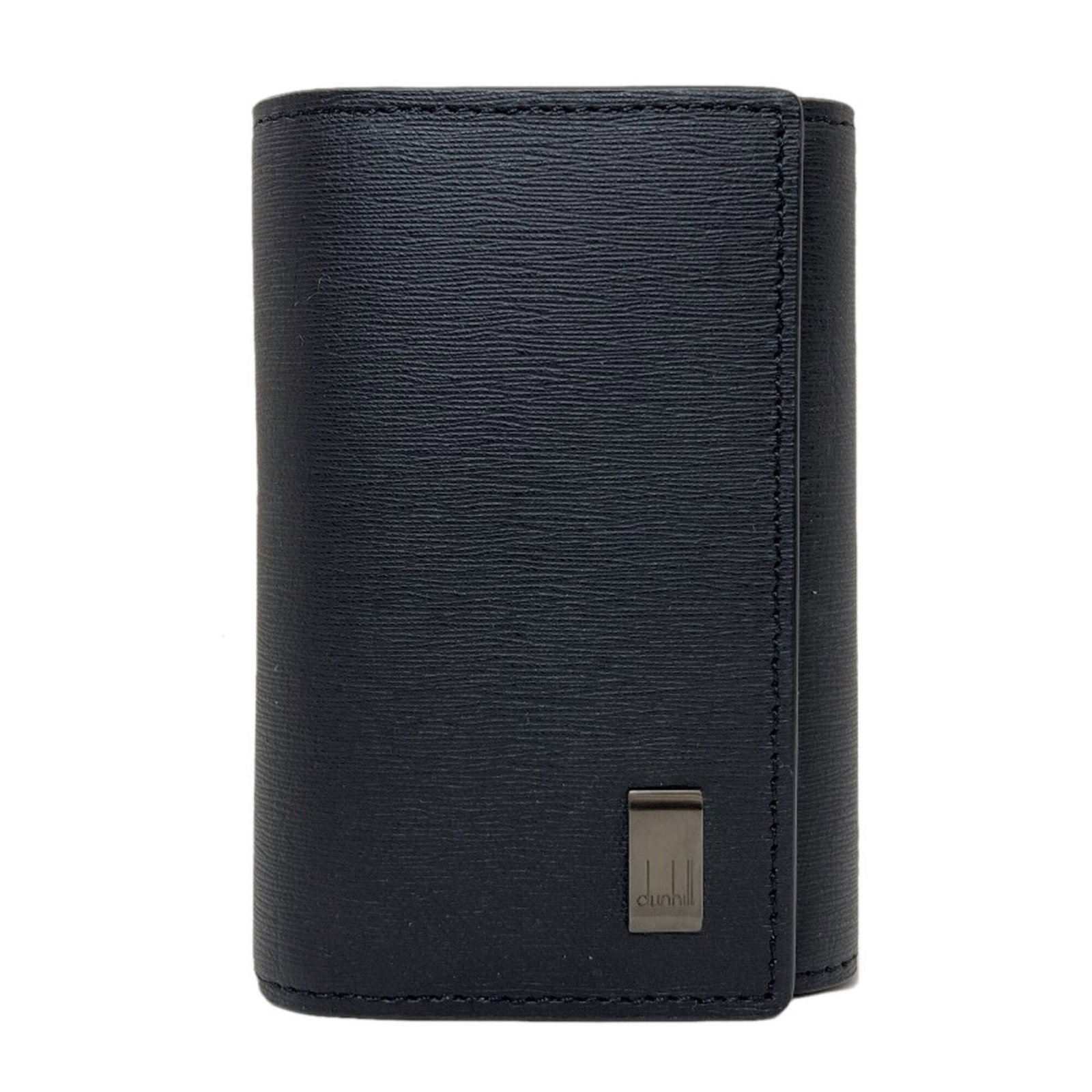 Dunhill Keycase Leather: Dunhill Keycase Leather Dunhill Keycase Leather, a sleek and sophisticated accessory for everyday carry. Made from high-quality black leather, this compact keychain measures just 10cm x 6.5cm x 2cm
