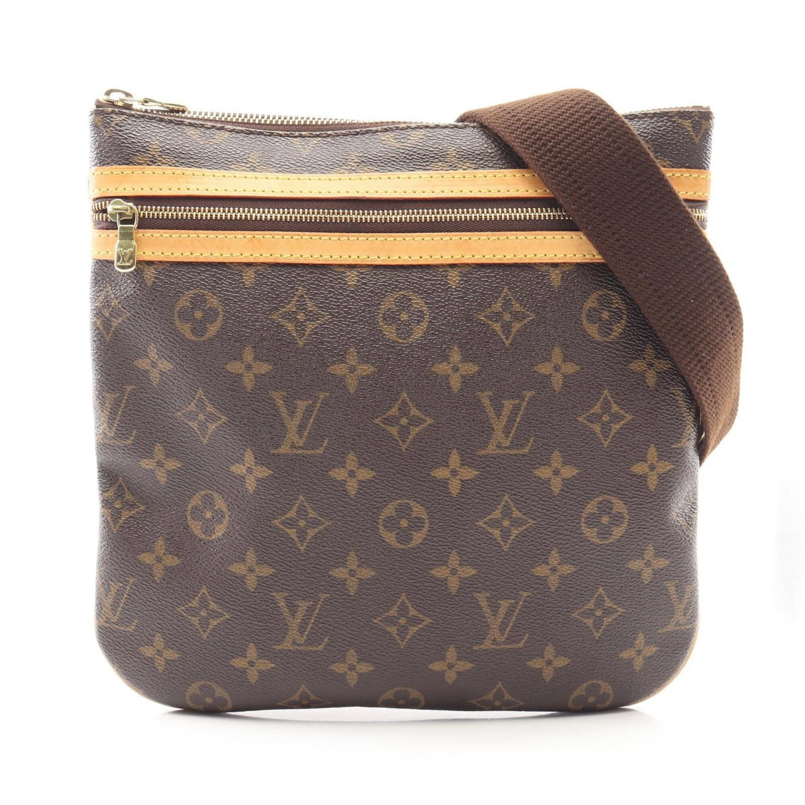 Vuitton Leather Pvc Bag Handbag Shoulder: Vuitton Leather Pvc Bag Handbag Shoulder Brown Louis Vuitton MPN M40044 PVC Leather Shoulder Bag, 25cm x 26cm x 1.5cm in size, features a unique combination of PVC and leather materials. The bag's cla