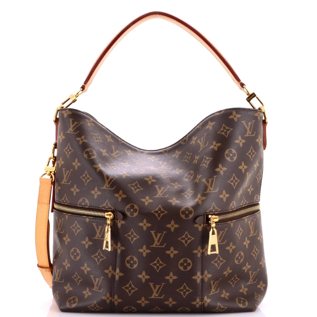 Monogram Canvas Louis Vuitton Melie Handbag: Monogram Canvas Louis Vuitton Melie Handbag The Louis Vuitton Melie Handbag boasts a timeless design with its iconic monogram canvas exterior, perfectly complemented by the rich brown hue. This stylis