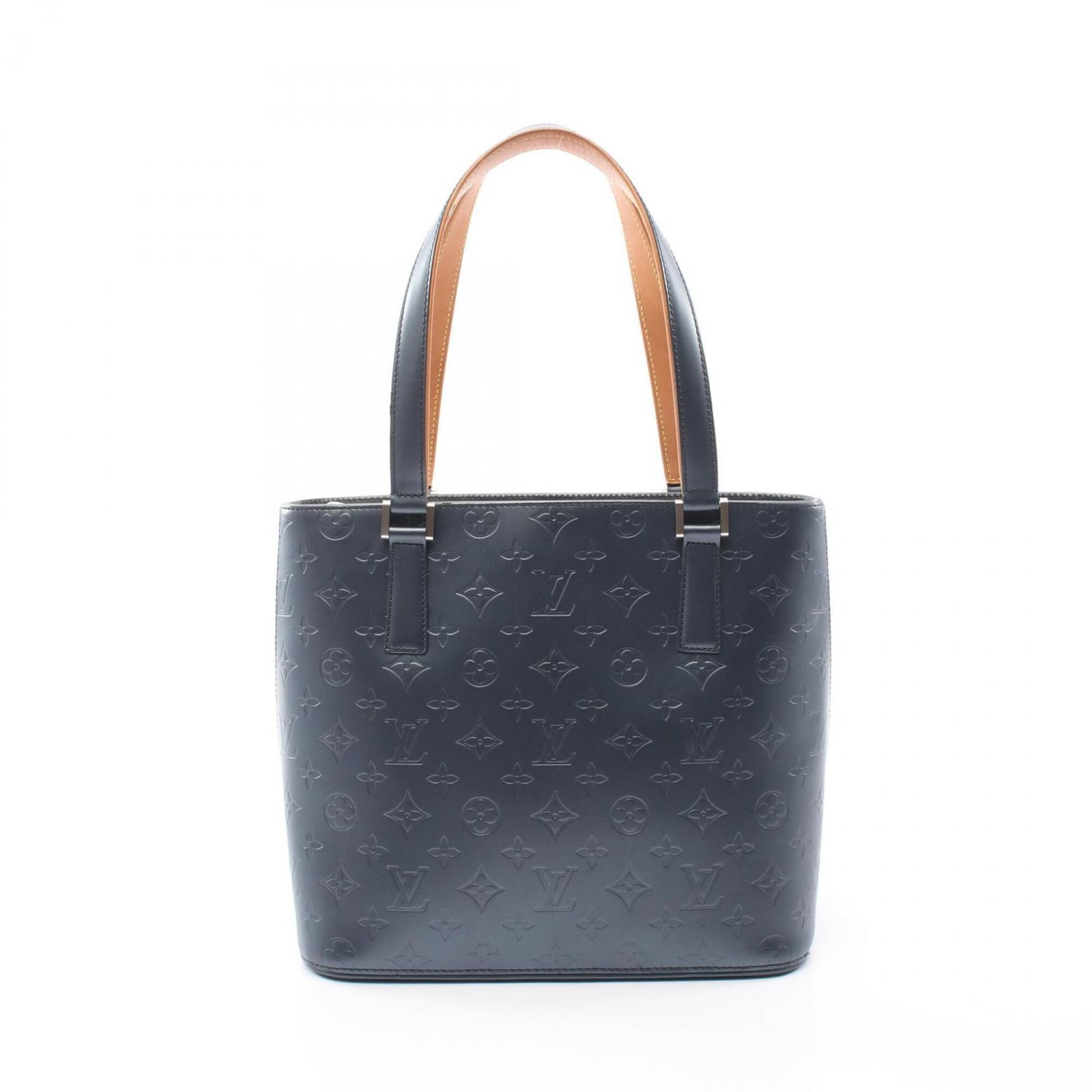 Louis Vuitton Handbag Leather: Louis Vuitton Handbag Leather Blue and Navy Louis Vuitton Handbag with Leather Material. This M55115 handbag measures 26.5cm x 29cm x 13cm, featuring a signature that bears the mark of its