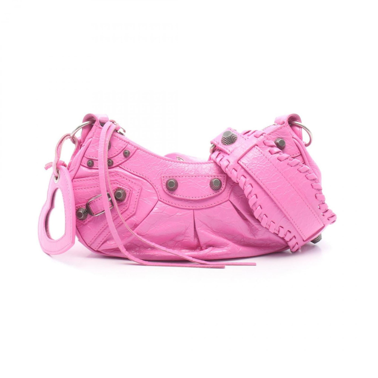 Balenciaga Handbag Shoulder Bag Leather: Balenciaga Handbag Shoulder Bag Leather Pink leather Balenciaga shoulder bag with dimensions 12cm x 23cm x 4cm. This handbag features high-quality leather construction and a classic design that makes 