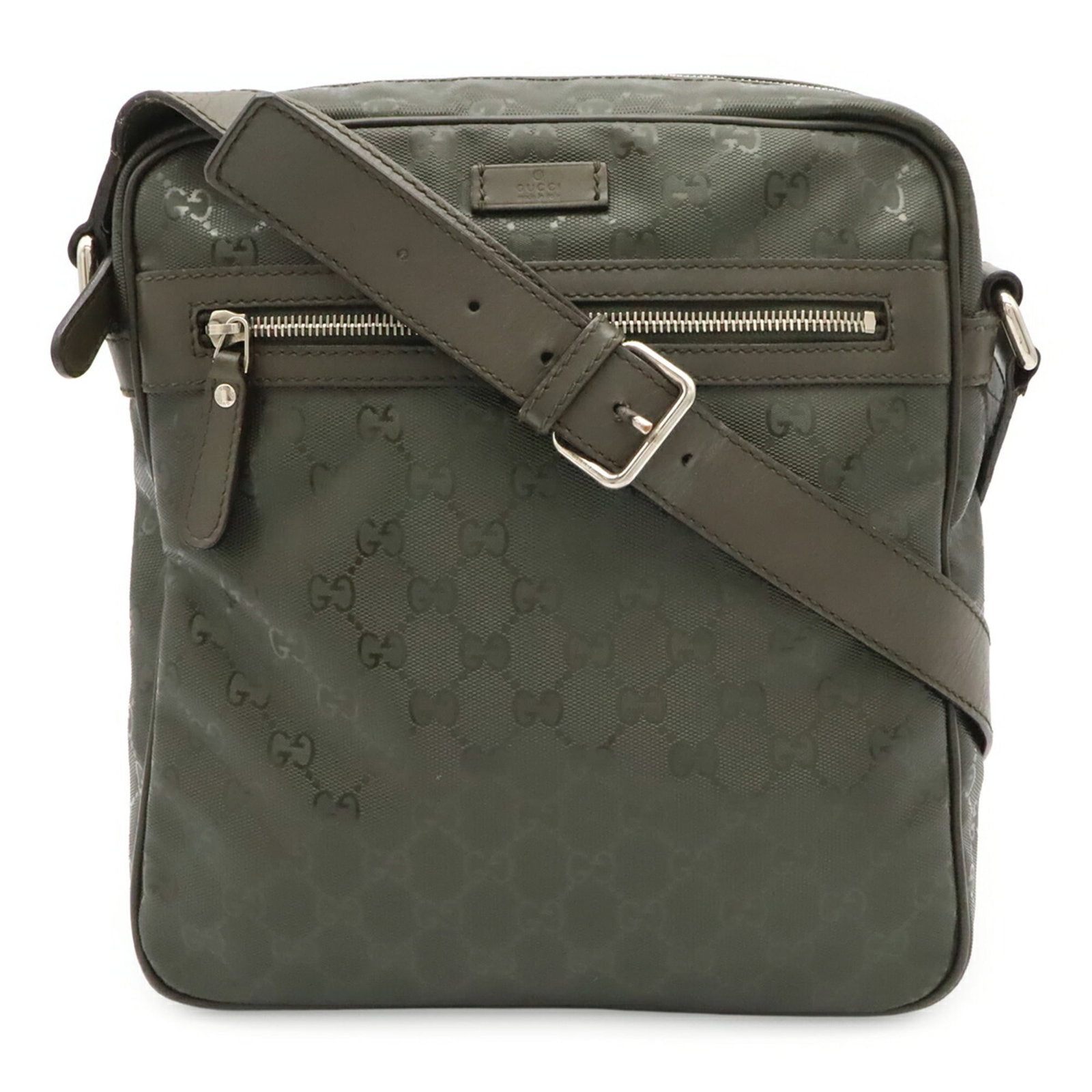 Gucci Shoulder Bag Gg Supreme Leather: Gucci Shoulder Bag Gg Supreme Leather GG Supreme Leather shoulder bag in green and khaki, featuring the iconic Gucci design. Made from high-quality GG Supreme leather, this stylish bag measures 27cm