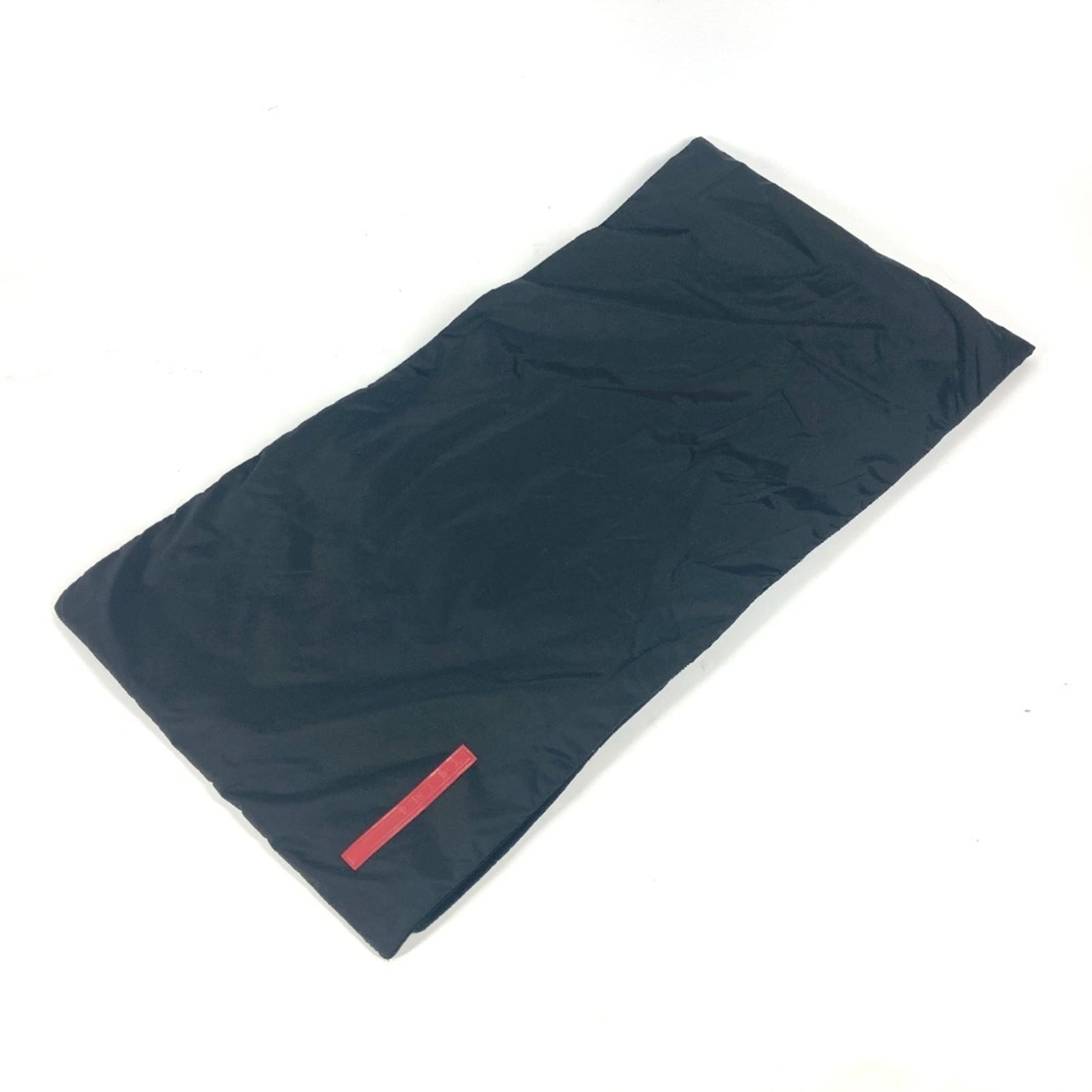 Stole Nylon From Prada: Stole Nylon From Prada Stole Nylon From Prada measures 1.08m x 28cm, featuring a sleek black and red color scheme made from durable nylon material. The item's size provides ample space for various