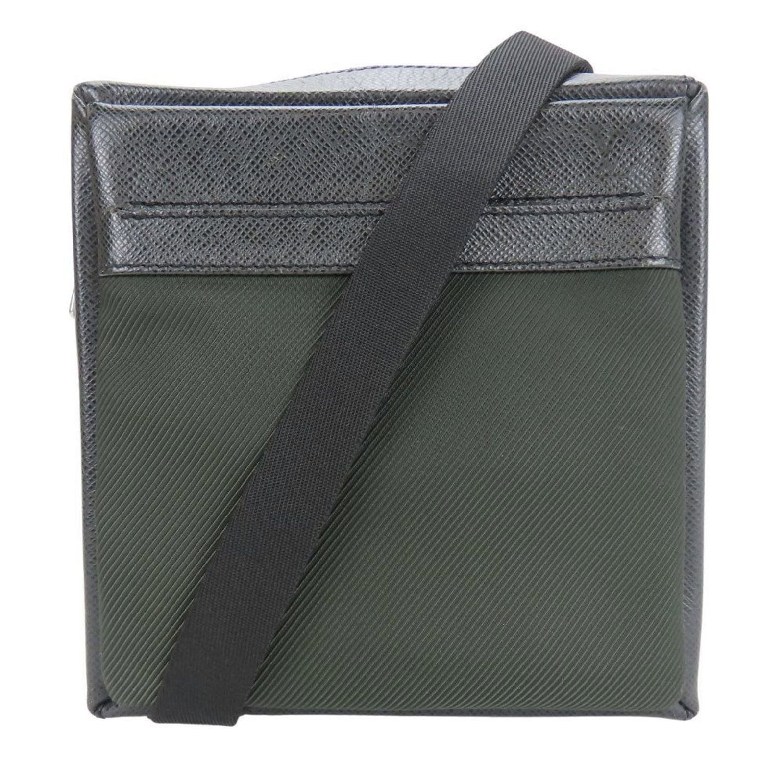 Taiga Leather Shoulder Bag by Louis Vuitton: Taiga Leather Shoulder Bag by Louis Vuitton Taiga Leather Shoulder Bag by Louis Vuitton features a rich Ardoise, Moss green Taiga leather exterior. The bag measures 29.5cm x 19cm x 5.5cm and is made