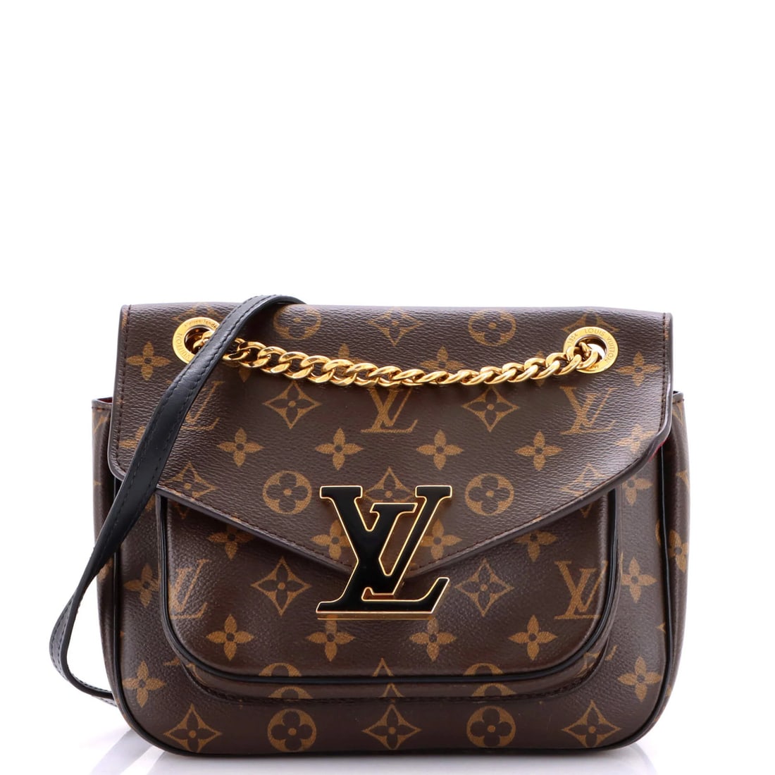 Monogram Canvas Louis Vuitton Passy Handbag: Monogram Canvas Louis Vuitton Passy Handbag Brown Monogram Canvas Louis Vuitton Passy Cross Body Bag with minor cracking, creases, and scuffs. This canvas coated handbag features a classic cross body