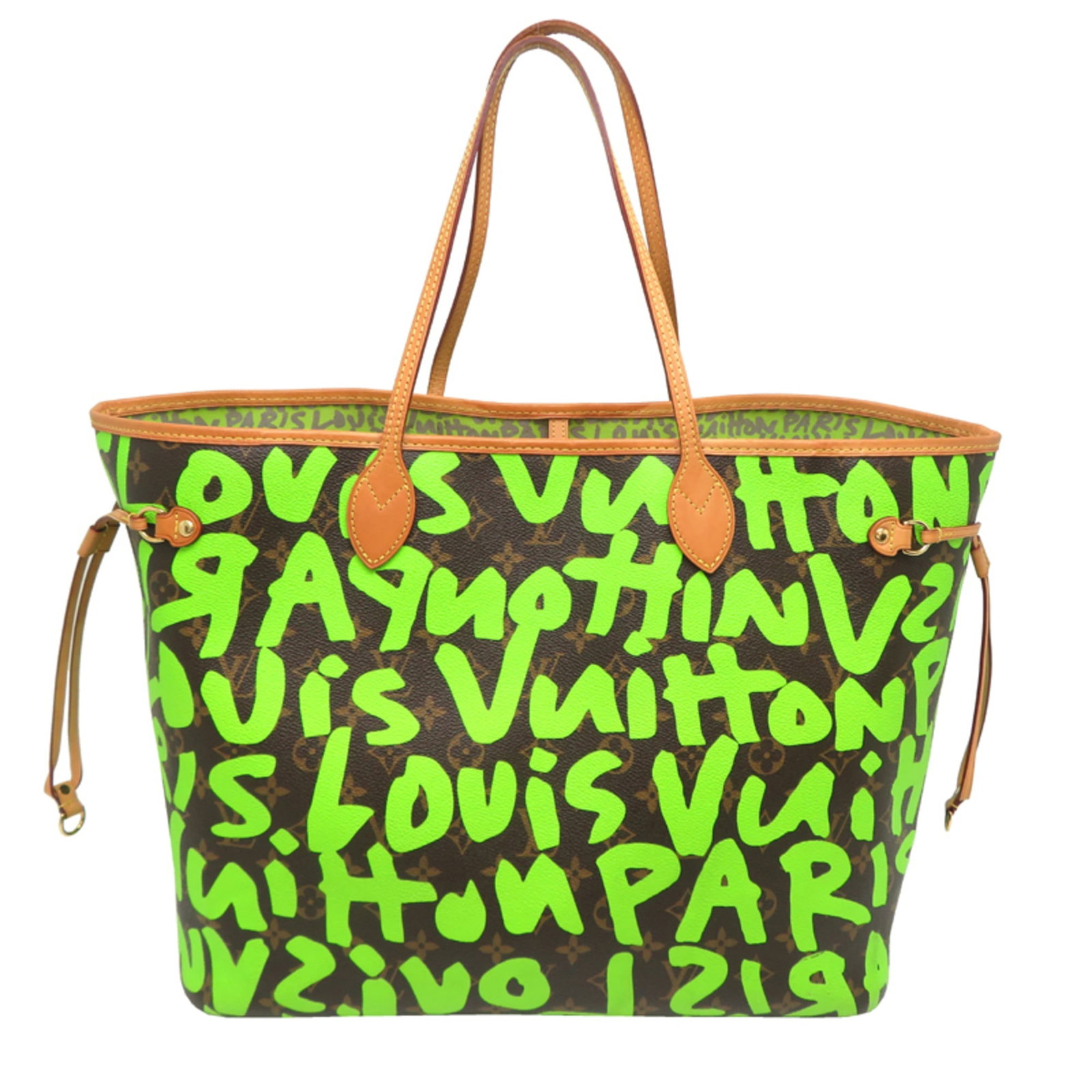 Louis Vuitton Tote Bag Monogram Graffiti: Louis Vuitton Tote Bag Monogram Graffiti Monogram Graffiti Louis Vuitton Tote Bag. This iconic tote bag features the distinctive Monogram Graffiti pattern in green, a classic and stylish design from