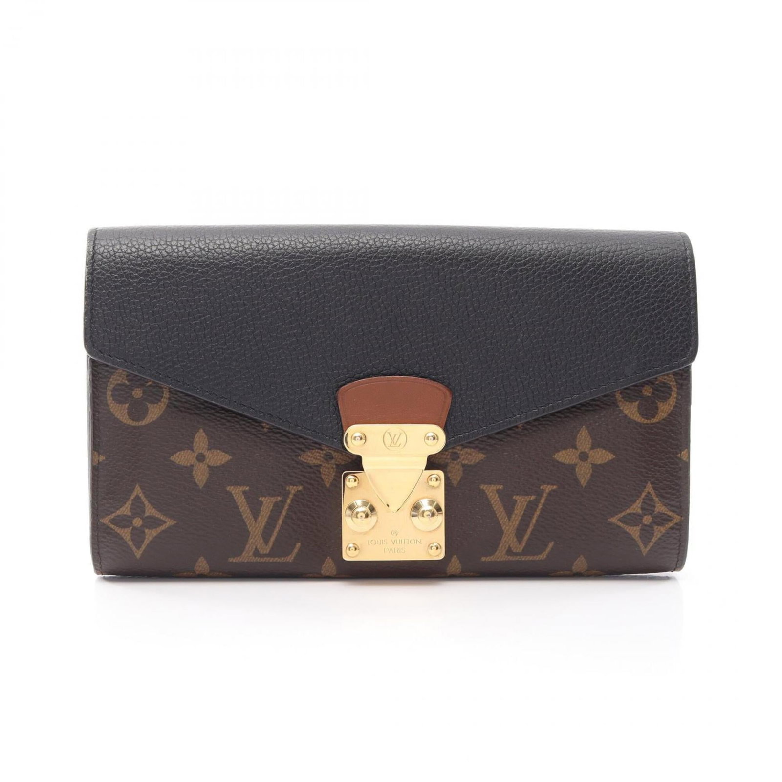PVC Leather Wallet Bi Fold Long Louis Vuitton: PVC Leather Wallet Bi Fold Long Louis Vuitton Black and Brown Long Bi-Fold Wallet Made from Leather and PVC, Measuring 10.5cm x 19cm x 3cm. This Louis Vuitton MPN M58415 bi-fold wallet features a