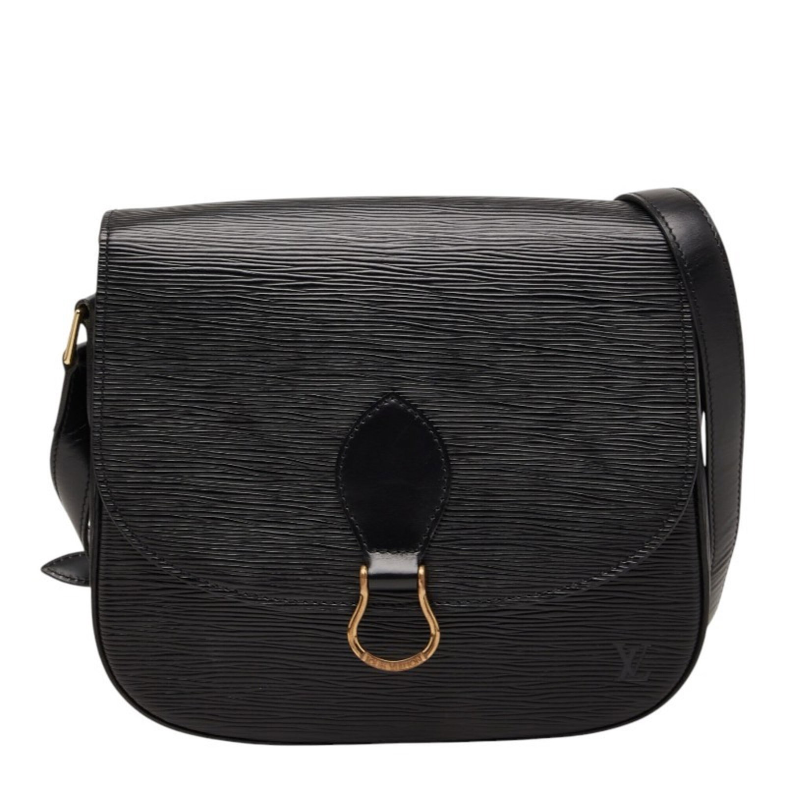Shoulder Bag Leather Louis Vuitton: Shoulder Bag Leather Louis Vuitton Black, Noir leather shoulder bag with dimensions 19cm x 24cm x 7.5cm. Made from high-quality leather, this classic design features a timeless look and sleek