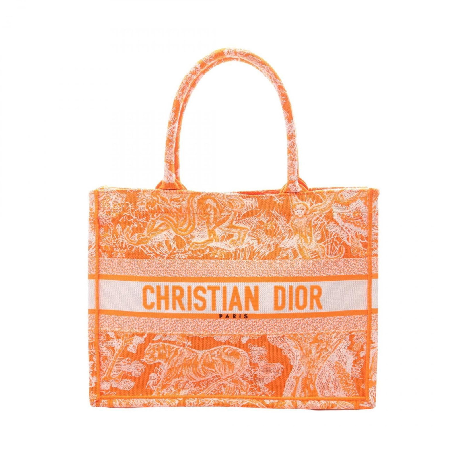 Tote Bag Canvas of Christian Dior: Tote Bag Canvas of Christian Dior Canvas tote bag from Christian Dior, featuring a vibrant orange color and classic design. Made from high-quality canvas material, this tote bag measures 27cm x 36cm