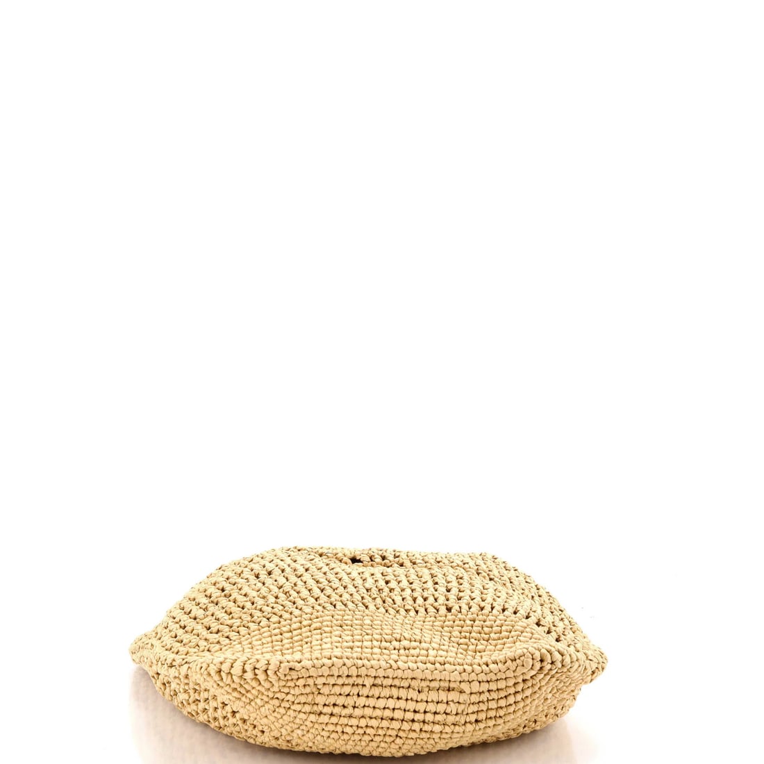 Triangle logo tote raffia small bucket - 4