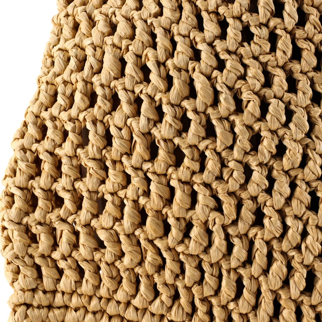 Triangle logo tote raffia small bucket - 6