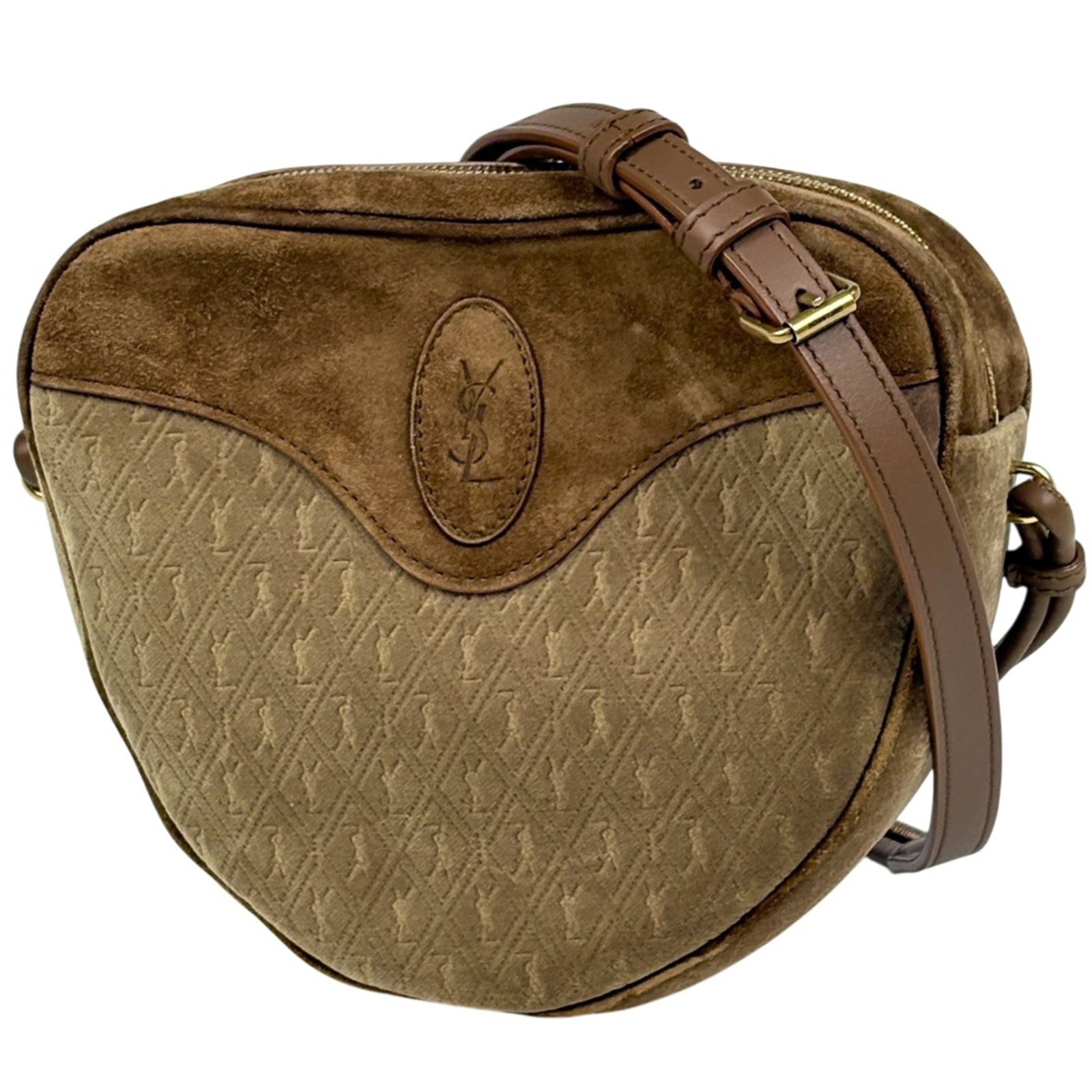Yves Saint Laurent Shoulder Bag Suede: Yves Saint Laurent Shoulder Bag Suede Suede shoulder bag from Yves Saint Laurent, featuring a classic design with a brown finish. Made from high-quality suede material, this bag measures 15cm x 20cm