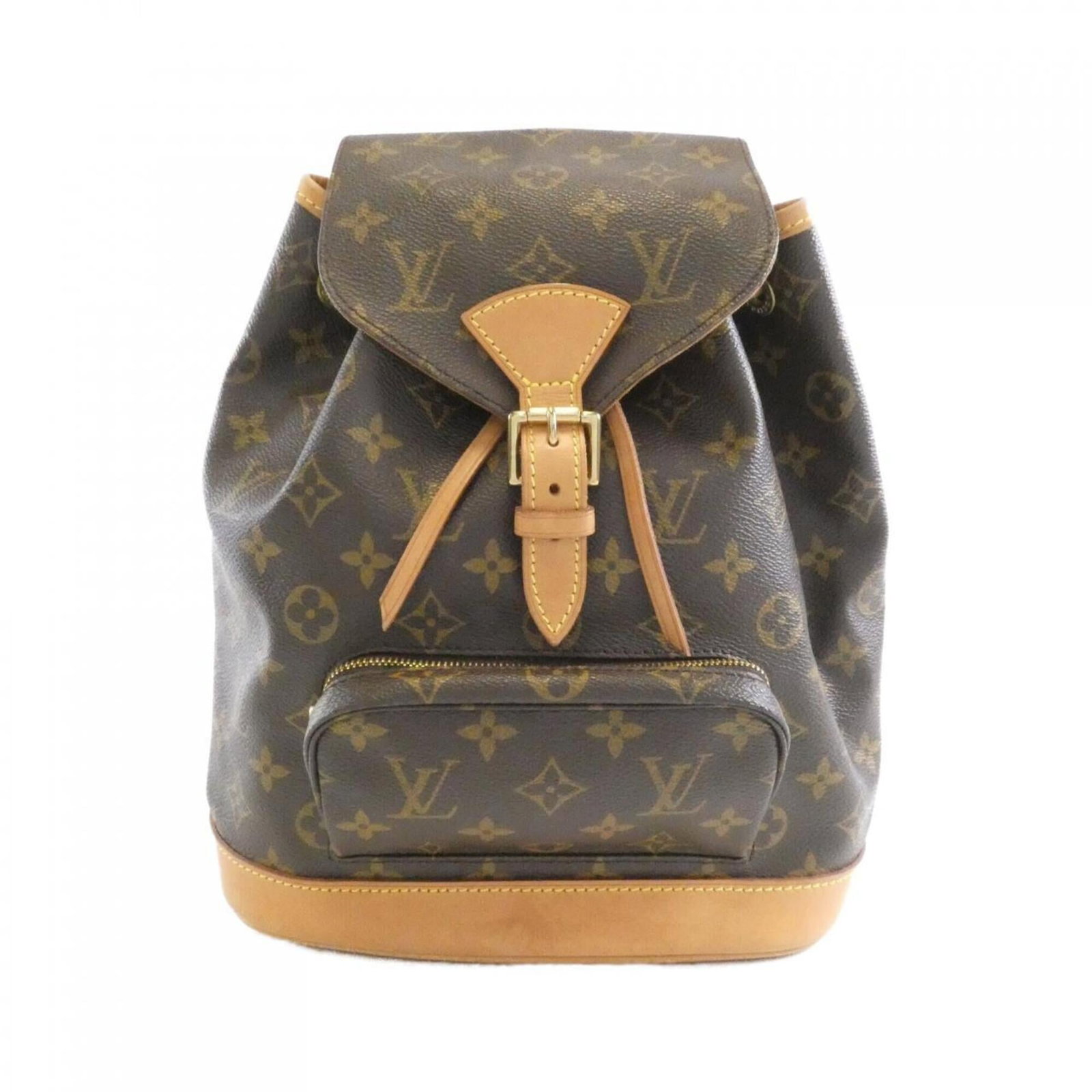Canvas coated backpack by Louis Vuitton: Canvas coated backpack by Louis Vuitton Marron coated canvas backpack by Louis Vuitton, featuring gold hardware and a classic design. This stylish bag measures 29cm x 25cm x 12cm and comes in a rich,