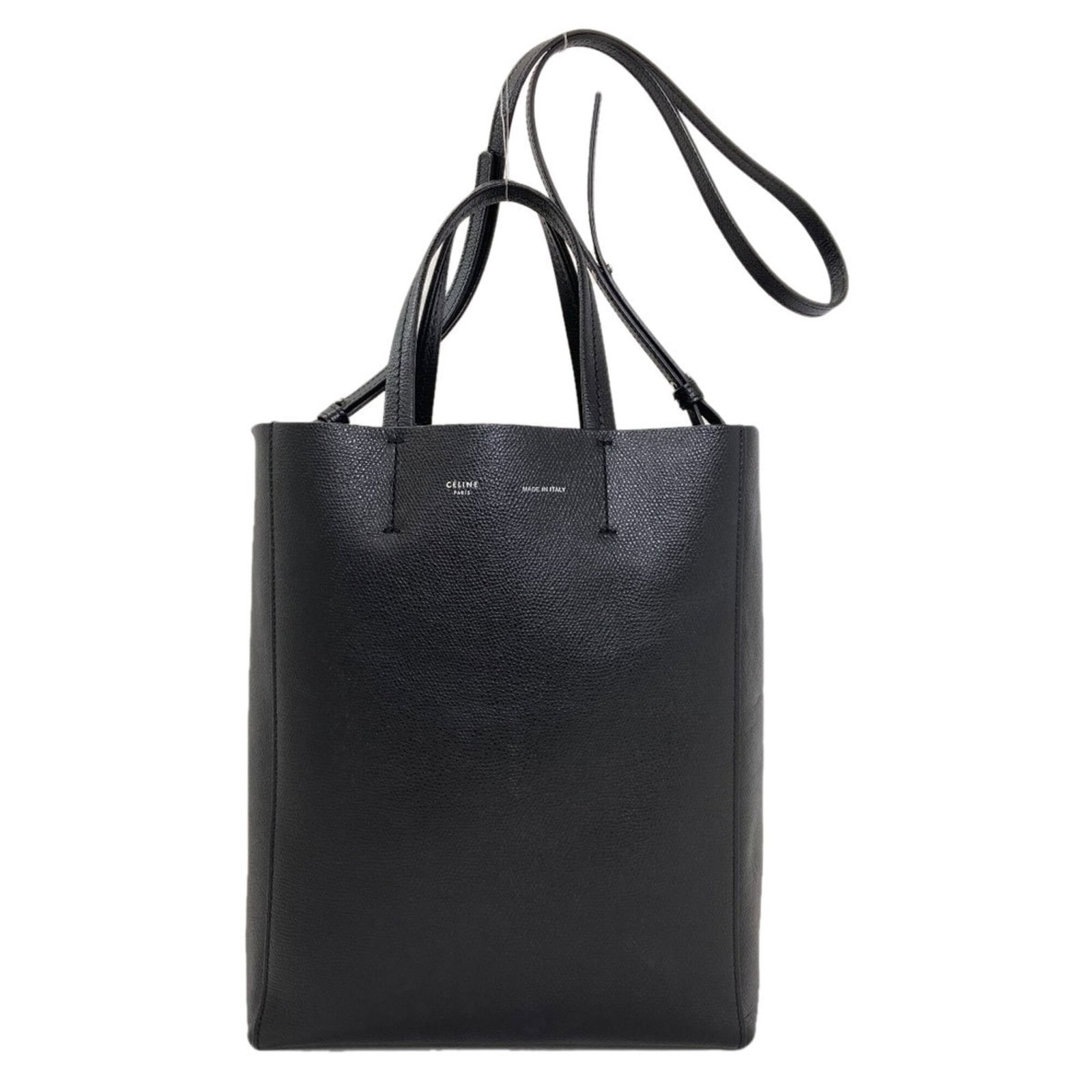 Handbag Celine Leather: Handbag Celine Leather Celine Leather Handbag - Sleek Black Design. This black leather handbag features a classic design with clean lines and a timeless aesthetic, making it a versatile accessory for