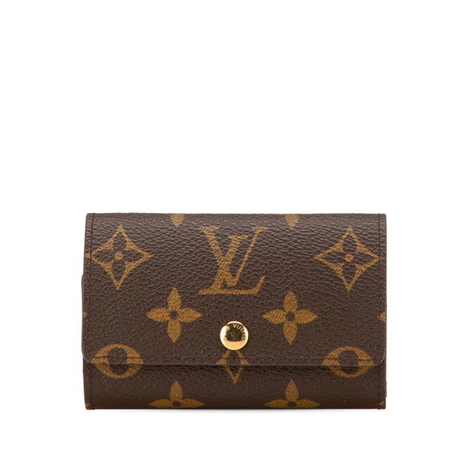 Keycase by Louis Vuitton: Keycase by Louis Vuitton Brown Louis Vuitton Keycase with Box. This compact keycase measures 7cm x 10.5cm x 1.3cm and comes in a sturdy box, providing a convenient way to store small essentials. A cla