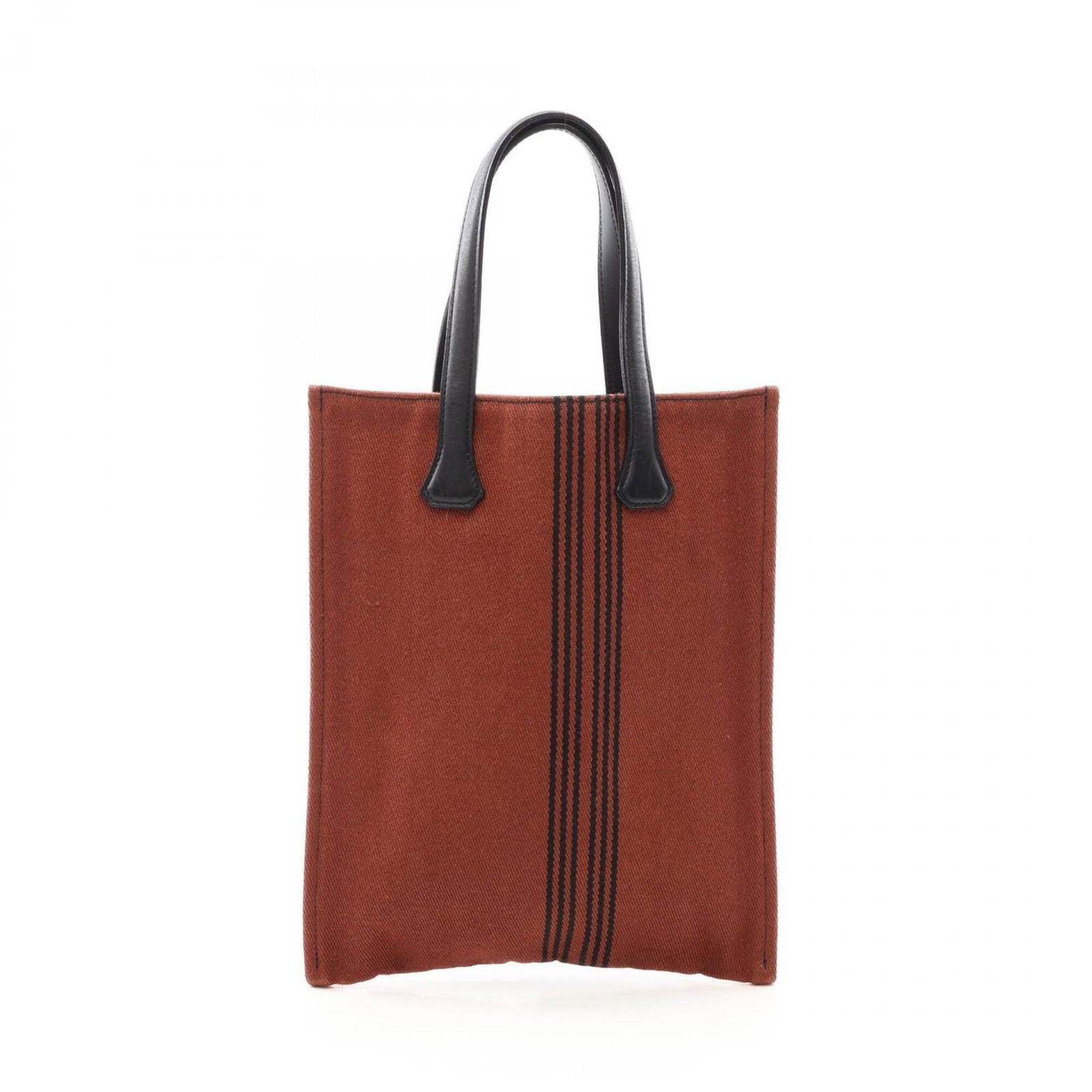 Hermes Handbag Swift Leather Canvas Tote: Hermes Handbag Swift Leather Canvas Tote Canvas and Swift leather come together in the sleek design of this Hermes Handbag Tote, available in both black and brown hues. Measuring 28.5cm x 23.5cm x 1cm
