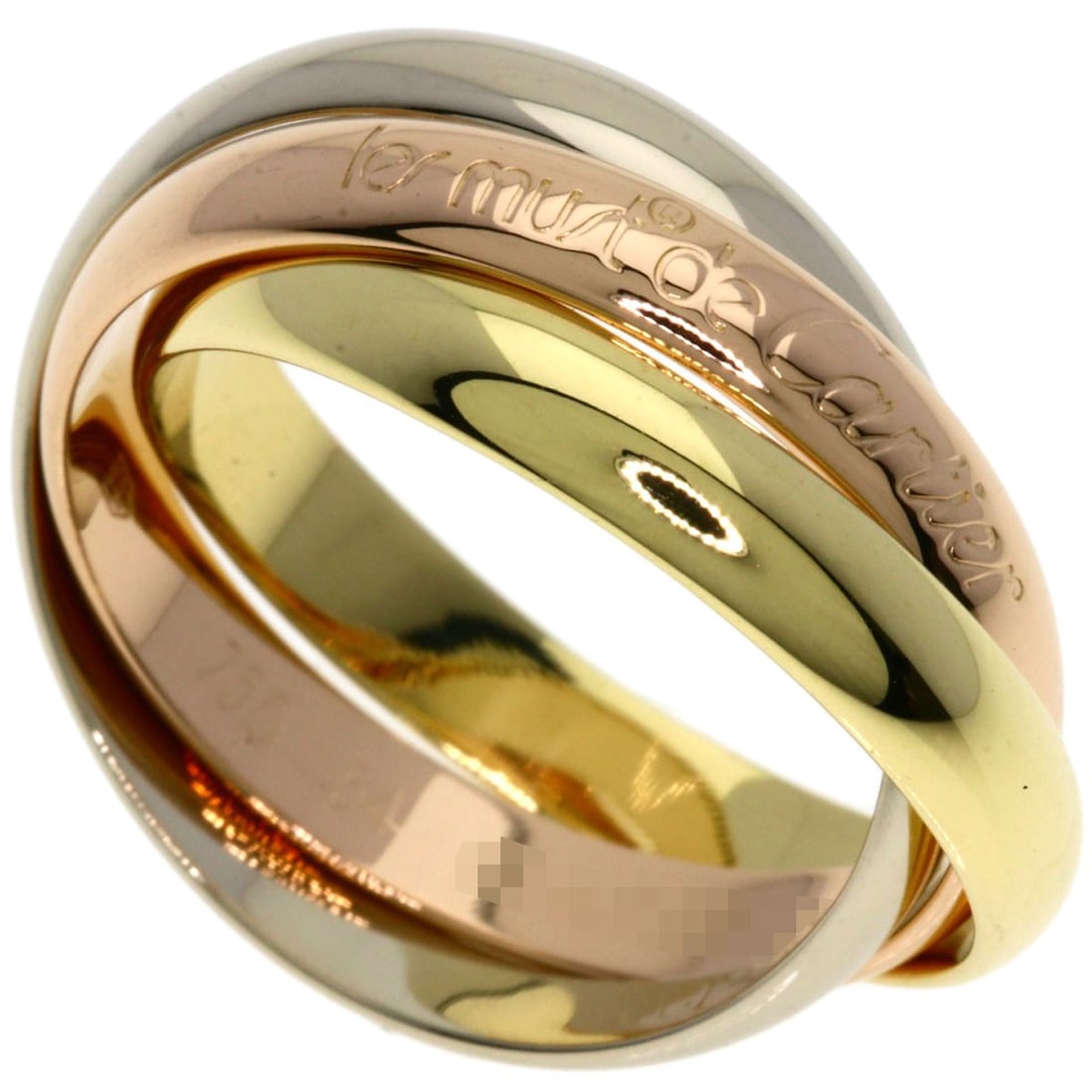 Yellow Gold K18 Trinity Ring Cartier #54: Yellow Gold K18 Trinity Ring Cartier #54 K18 Yellow Gold Cartier Trinity Ring #54 boasts its striking gold metal exterior, crafted from the prestigious K18 purity. This elegant ring features a