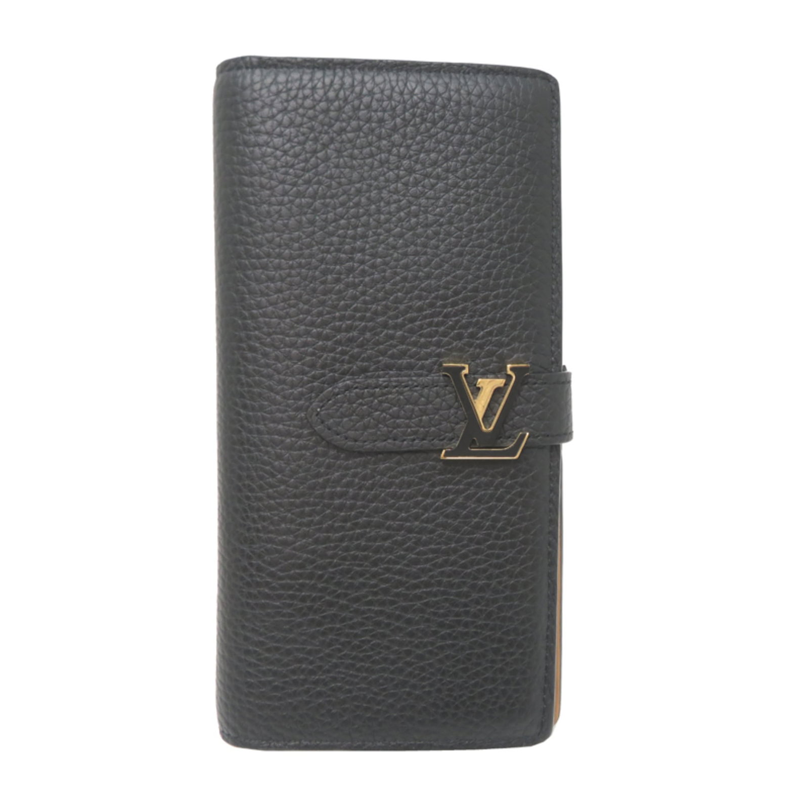 Louis Vuitton Wallet (Bi-Fold) Leather: Louis Vuitton Wallet (Bi-Fold) Leather Black bi-fold leather wallet from Louis Vuitton, measuring 9cm x 19cm x 2cm. This classic design features high-quality leather construction and a timeless black