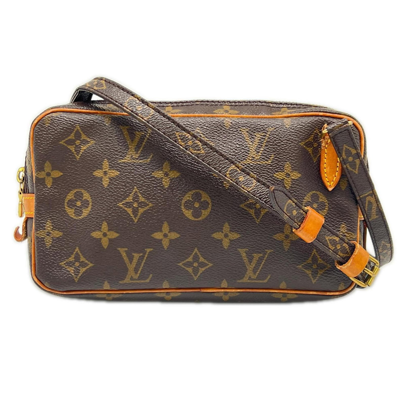 Louis Vuitton Pochette Shoulder Bag Coated Canvas Leather: Louis Vuitton Pochette Shoulder Bag Coated Canvas Leather The Louis Vuitton Pochette Shoulder Bag Coated Canvas Leather features a timeless design with a classic beige and brown color combination.