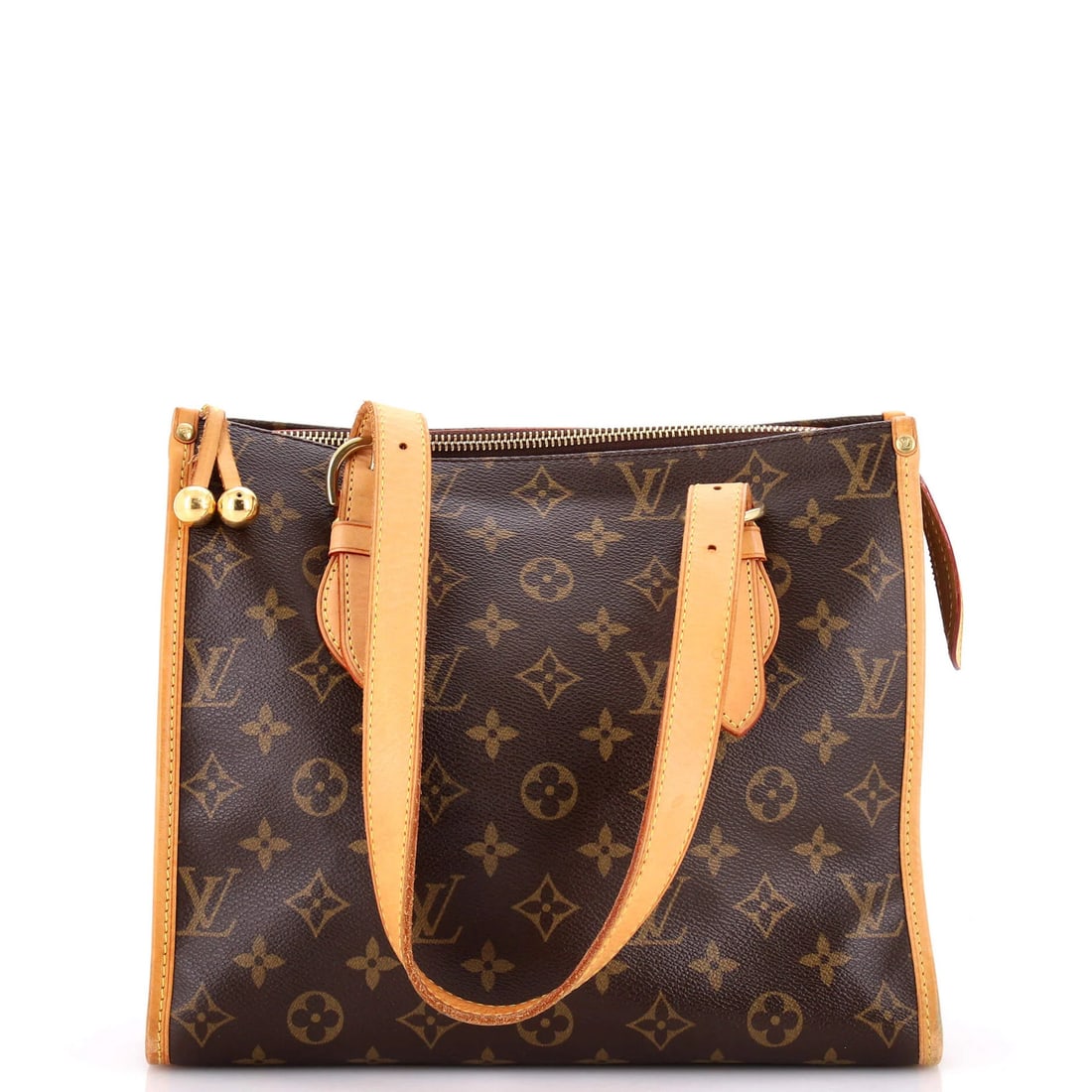 Tote Monogram Canvas Haut Louis Vuitton: Tote Monogram Canvas Haut Louis Vuitton Brown canvas tote with the iconic Louis Vuitton monogram, featuring heavy edge wear and scuffs on exterior. The interior is lined in brown fabric, while gold