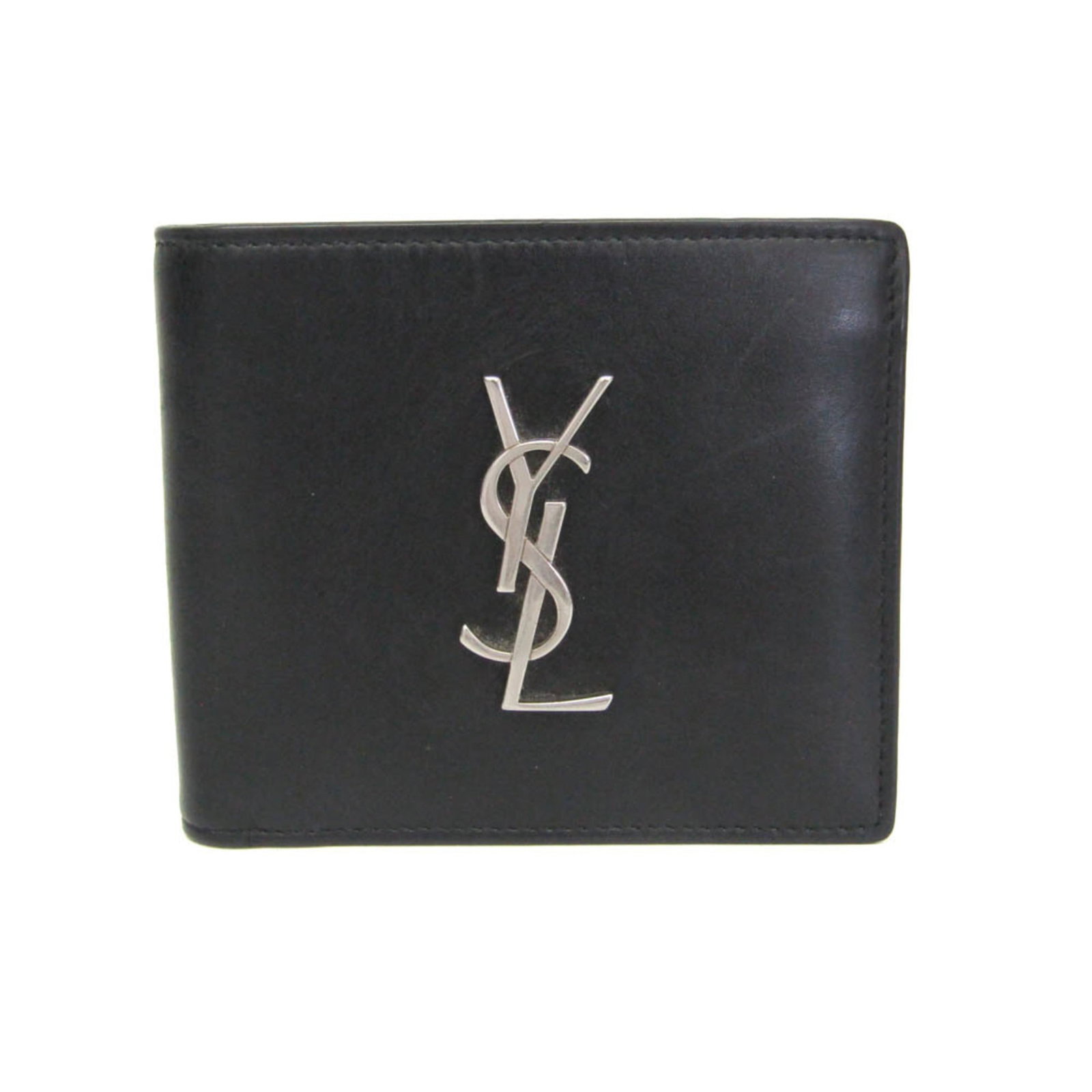 Laurent Saint Yves Bi Fold Leather Wallet: Laurent Saint Yves Bi Fold Leather Wallet The Laurent Saint Yves Bi Fold Leather Wallet boasts sleek, black leather construction with an open closure and multiple slots for cards and bills. With its