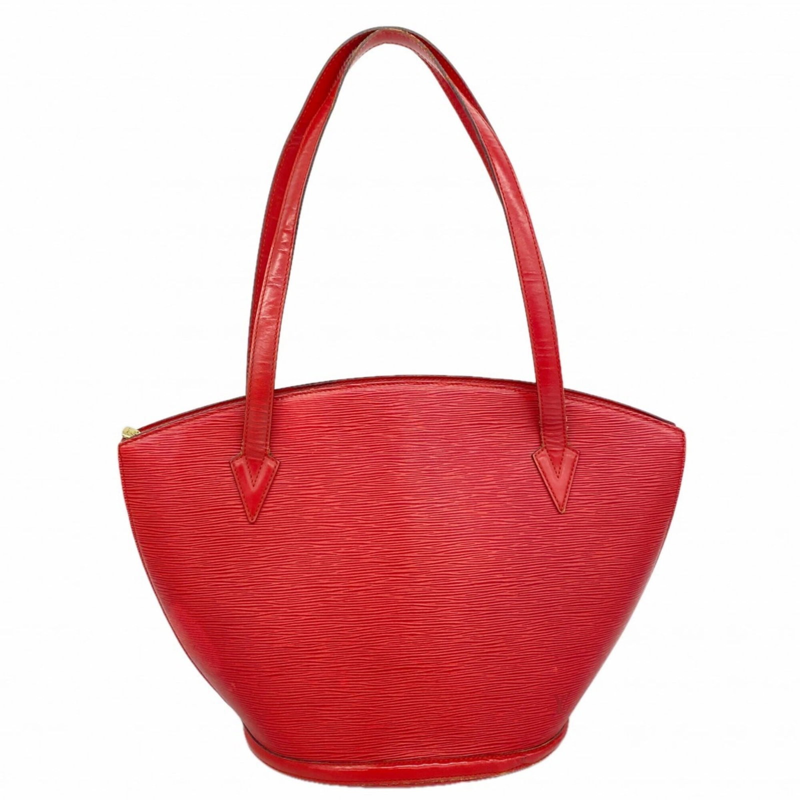 Shoulder bag from Louis Vuitton: Shoulder bag from Louis Vuitton Castilian red leather wraps around the body of this Louis Vuitton shoulder bag, measuring 30cm x 26cm x 17cm. The classic design and bold color make it a statement piec
