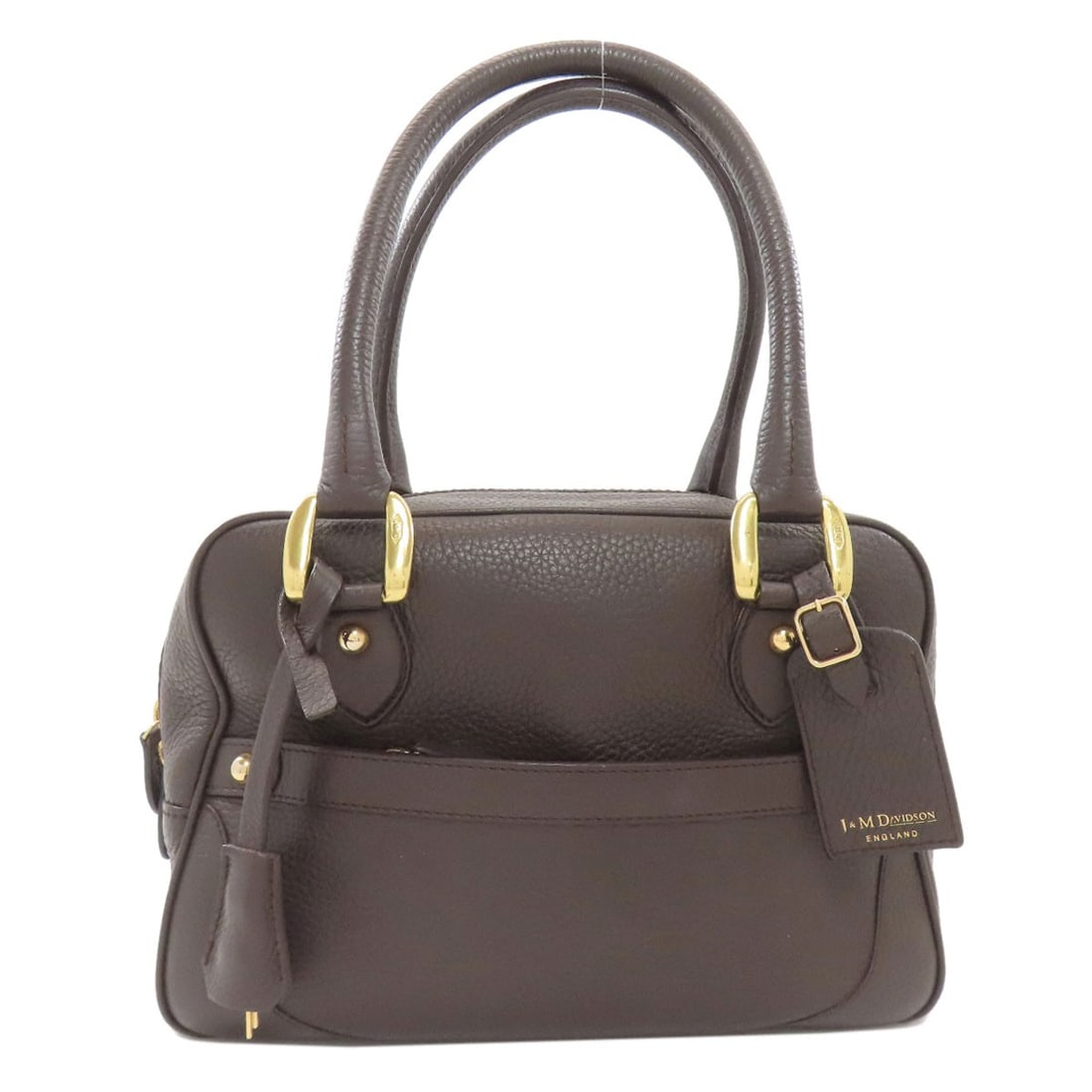 J&M Davidson Mini Mia Tote Bag Leather: J&M Davidson Mini Mia Tote Bag Leather Brown leather tote bag with a classic style. Made from high-quality leather, this bag features a timeless design that will complement any outfit. The signature