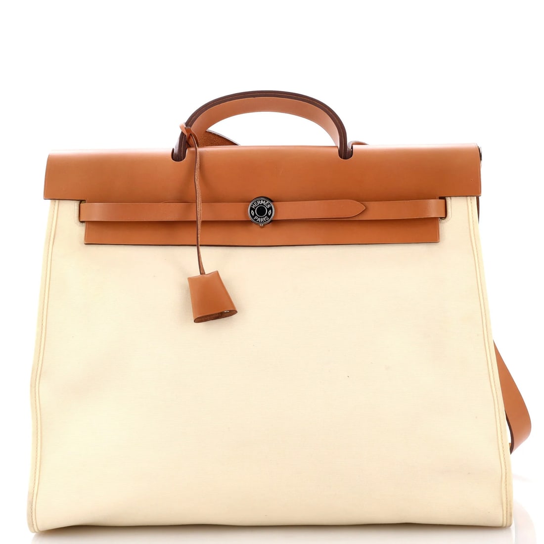 Hermes Herbag Zip Leather and Toile 39 (1 of 7)