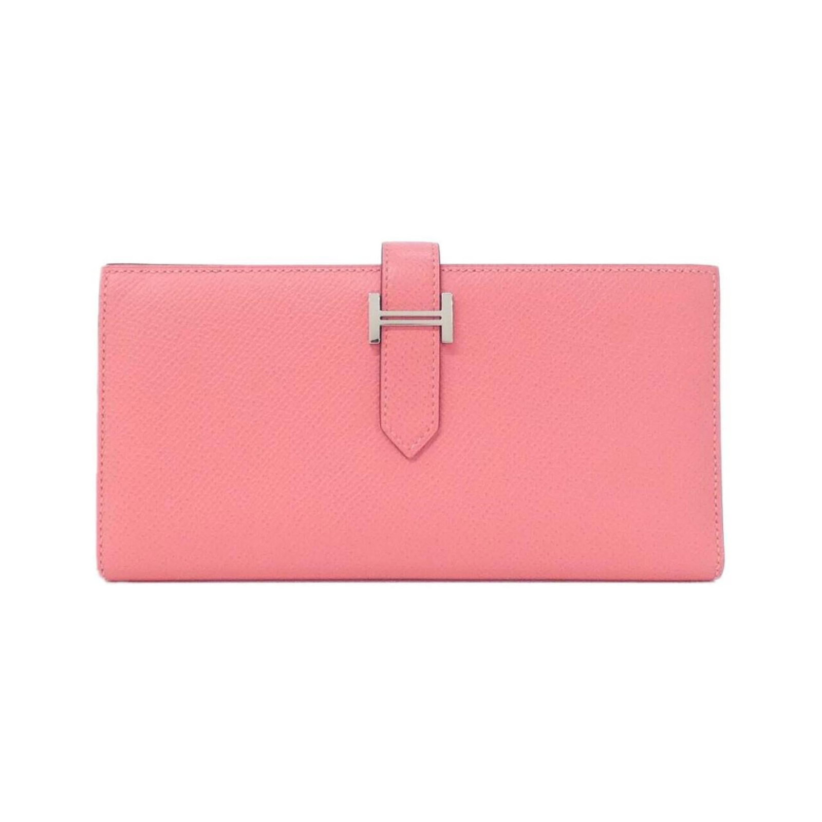 Epsom Leather Bi Fold Wallet Hermes: Epsom Leather Bi Fold Wallet Hermes Epsom leather, a luxurious and supple material, gives the Hermes bi-fold wallet its distinctive charm. The rose azalee color adds a touch of elegance to this long