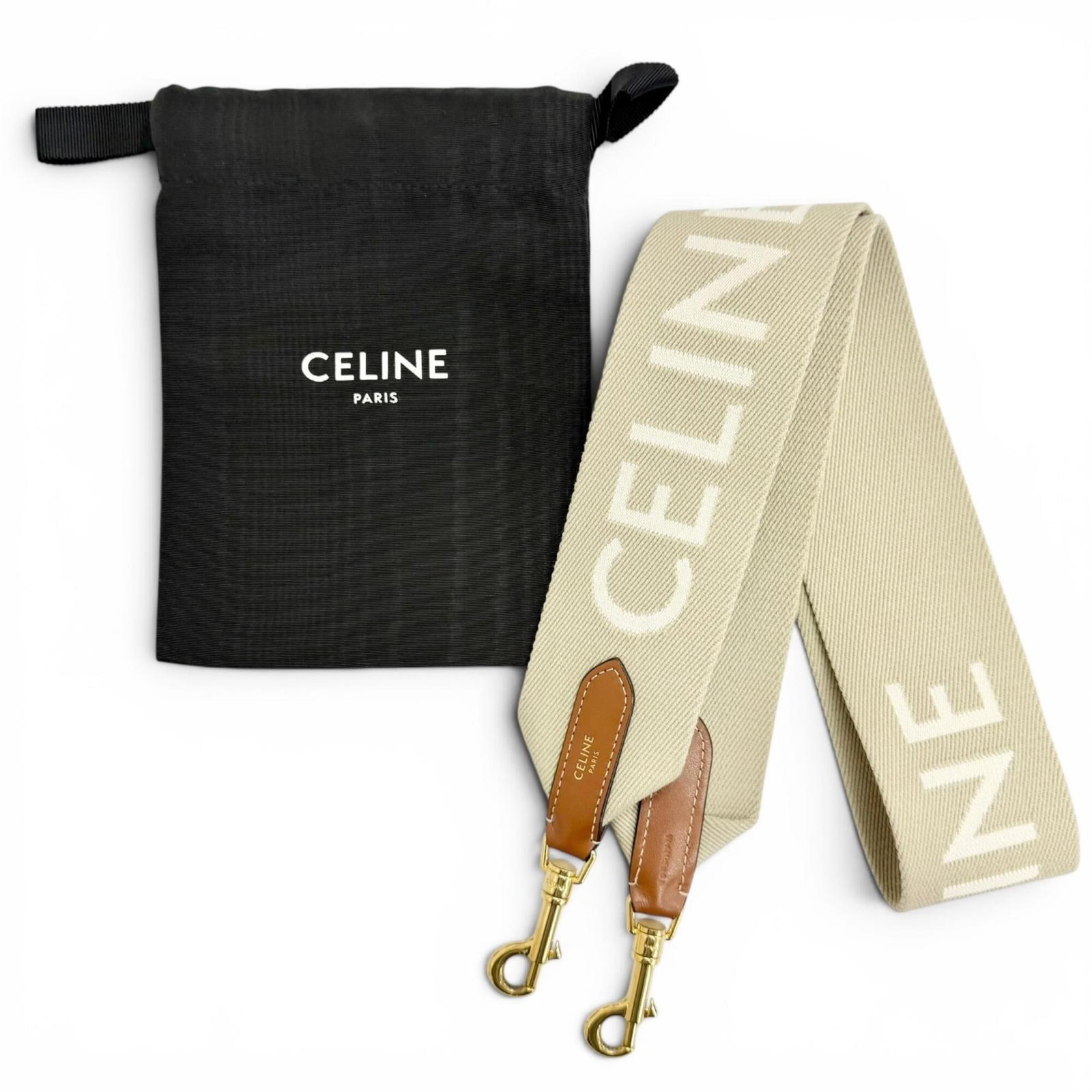 Canvas Leather Strap Celine - 2