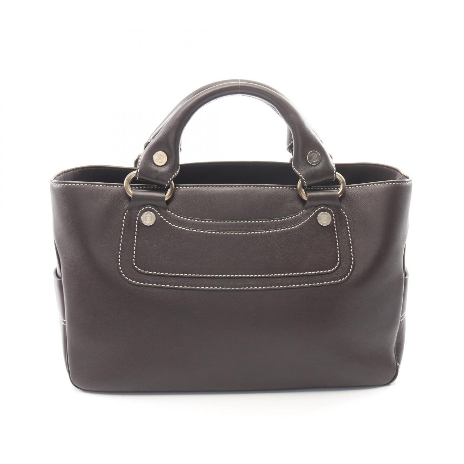 Handbag Celine Leather: Handbag Celine Leather This Celine leather handbag boasts a classic brown color and sleek design, measuring 25cm x 32cm x 13cm. Made from high-quality leather, its timeless style makes it a versatile
