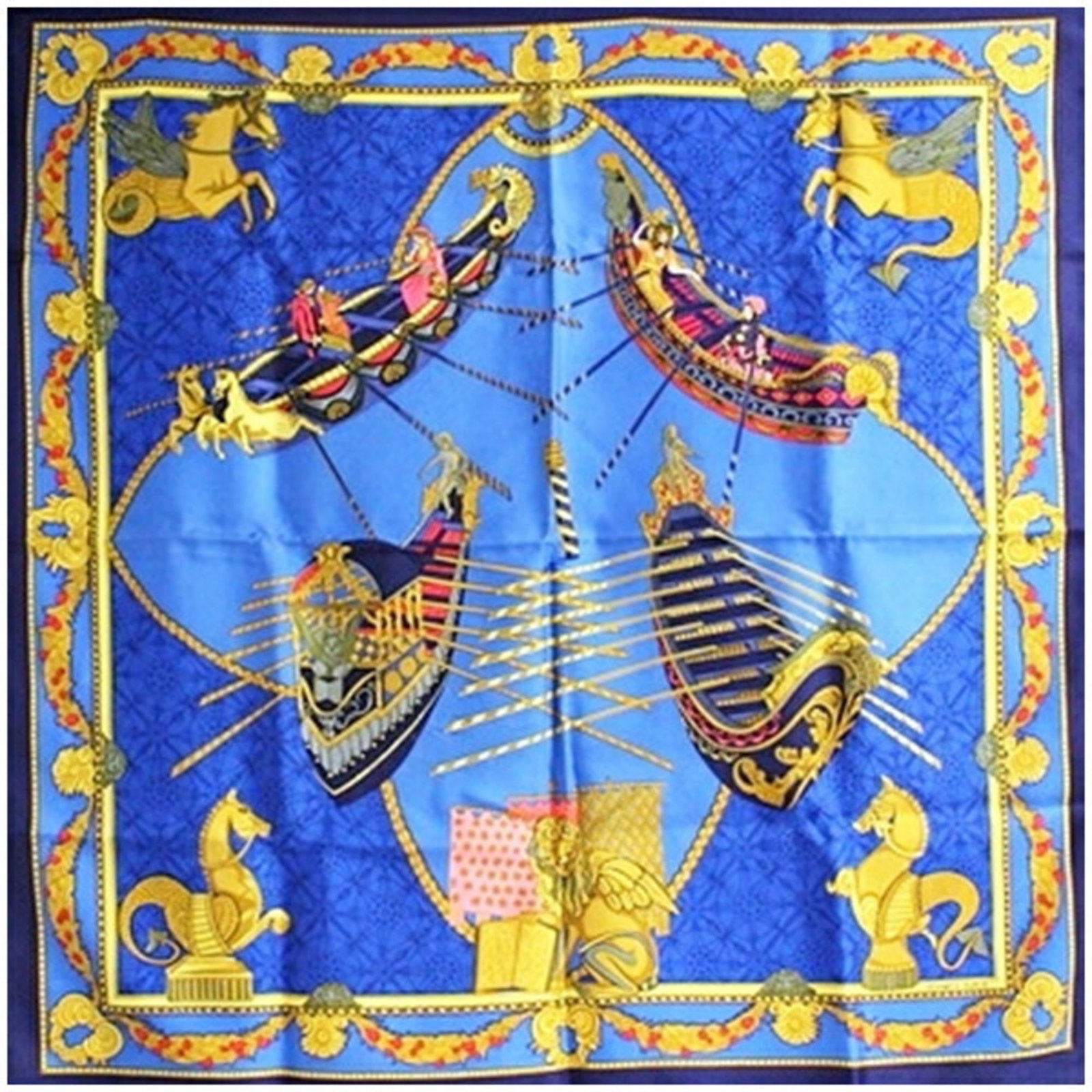 Hermes Scarf: Hermes Scarf Blue and Navy Herm?s Scarf, measuring 88cm x 88cm. This iconic scarf features a timeless design in two classic colors, perfect for adding a touch of elegance to any outfit. Made from