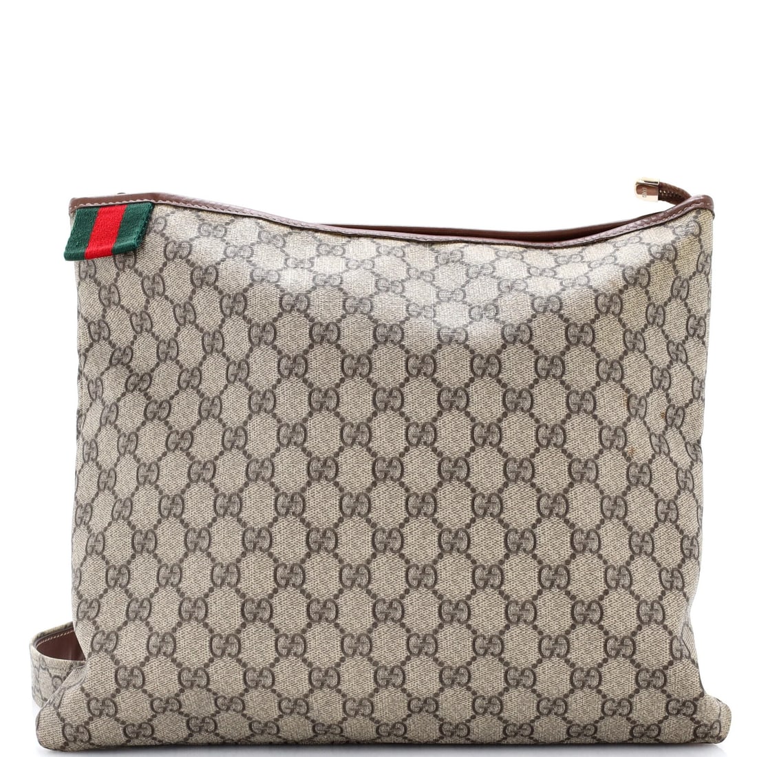 Gucci Web Loop Flat Messenger GG Coated Canvas Large: Gucci Web Loop Flat Messenger GG Coated Canvas Large The Gucci Web Loop Flat Messenger GG Coated Canvas Large boasts a classic design with a timeless appeal, featuring a spacious interior and sturdy