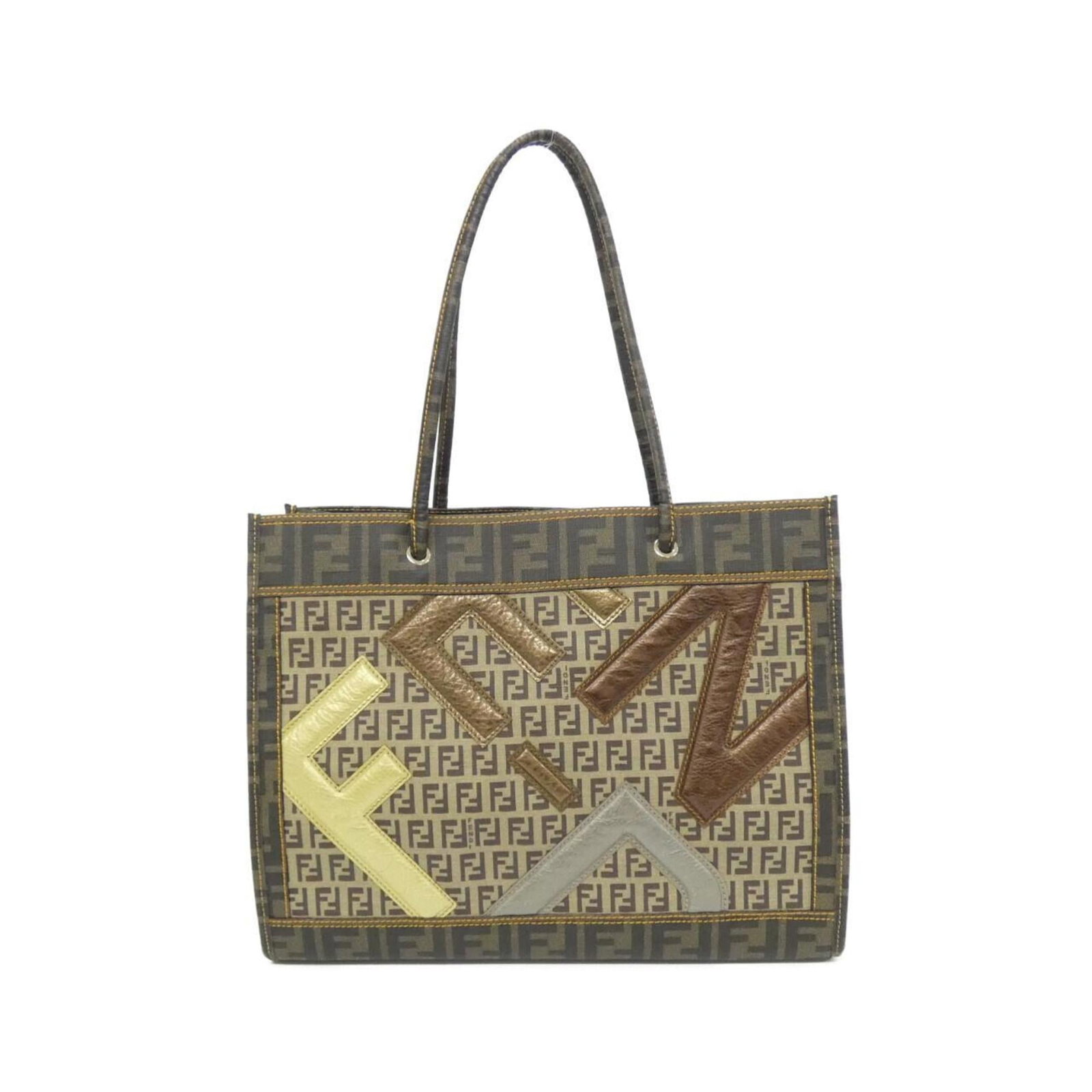 Canvas Leather Fendi Handbag Coated: Canvas Leather Fendi Handbag Coated Canvas Leather Fendi Handbag Coated - A stylish and unique accessory, this handbag boasts a combination of coated canvas and leather materials in a classic beige