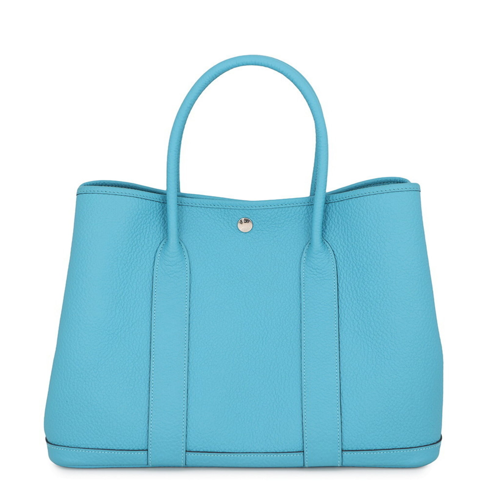 Handbag Tote Country Leather Bag Hermes: Handbag Tote Country Leather Bag Hermes Country leather tote bag from the iconic Hermes Garden line, featuring turquoise blue and silver hardware. This stylish and spacious bag measures 26cm x 36cm x