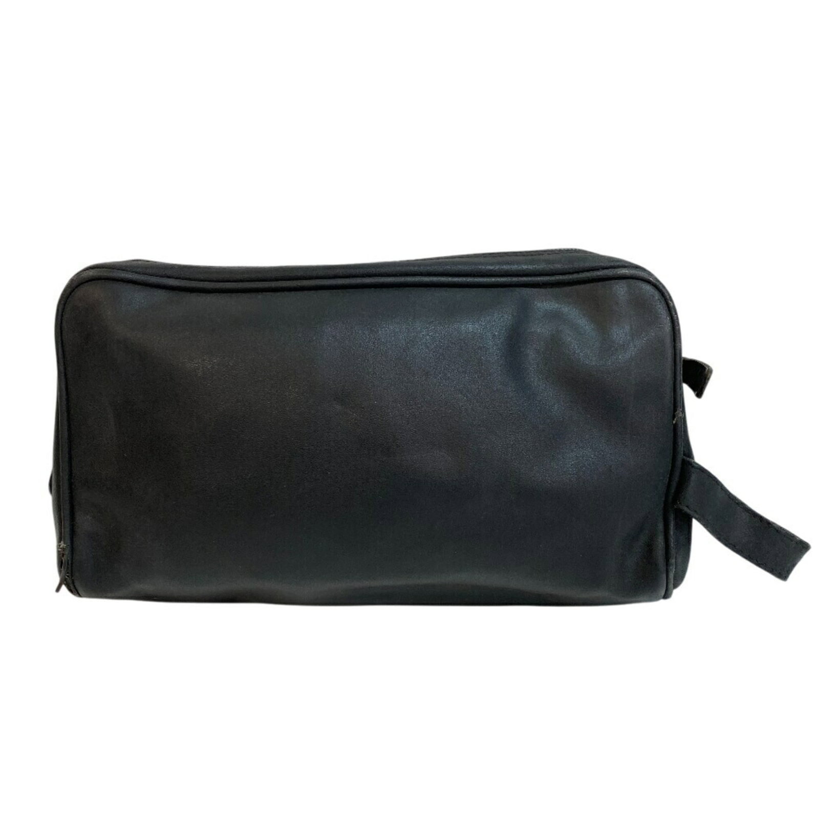 Bag Leather Versace Clutch: Bag Leather Versace Clutch Black leather Versace clutch with signature, measuring 19cm x 27cm x 7cm. The sleek design and classic style make it a timeless accessory for evening events. A beautiful pie