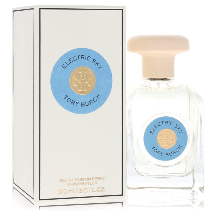 Tory Burch Electric Sky by Tory Burch Eau De Parfum Spray 3.0 oz: Tory Burch Electric Sky by Tory Burch Eau De Parfum Spray 3.0 oz Tory Burch Electric Sky by Tory Burch Eau De Parfum Spray is a sophisticated scent, featuring an eau de parfum formula. The product