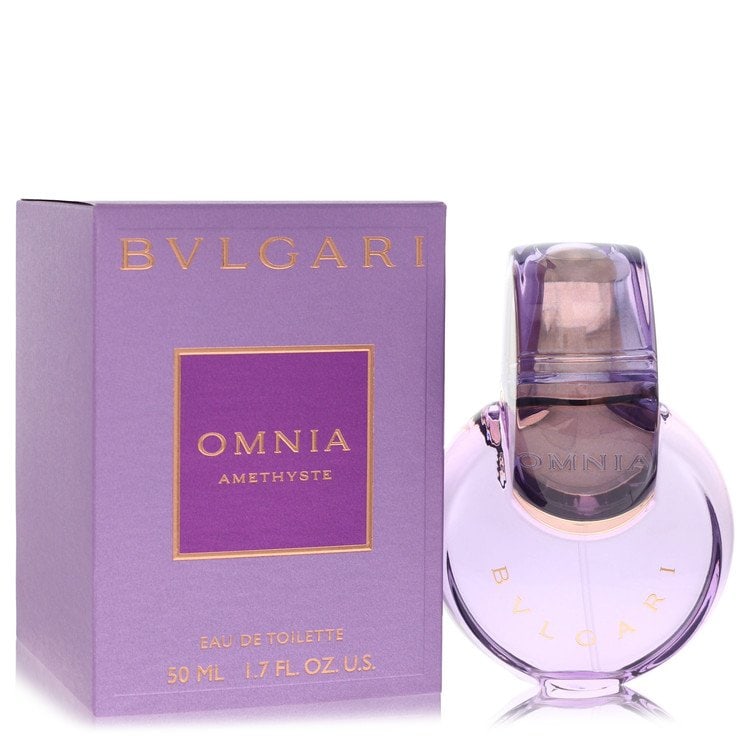 Omnia Amethyste by Bvlgari Eau De Toilette Spray 1.7 oz: Omnia Amethyste by Bvlgari Eau De Toilette Spray 1.7 oz Omnia Amethyste by Bvlgari Eau De Toilette Spray, launched in 2007, opens with notes of green sap and pink grapefruit, followed by prominent acc