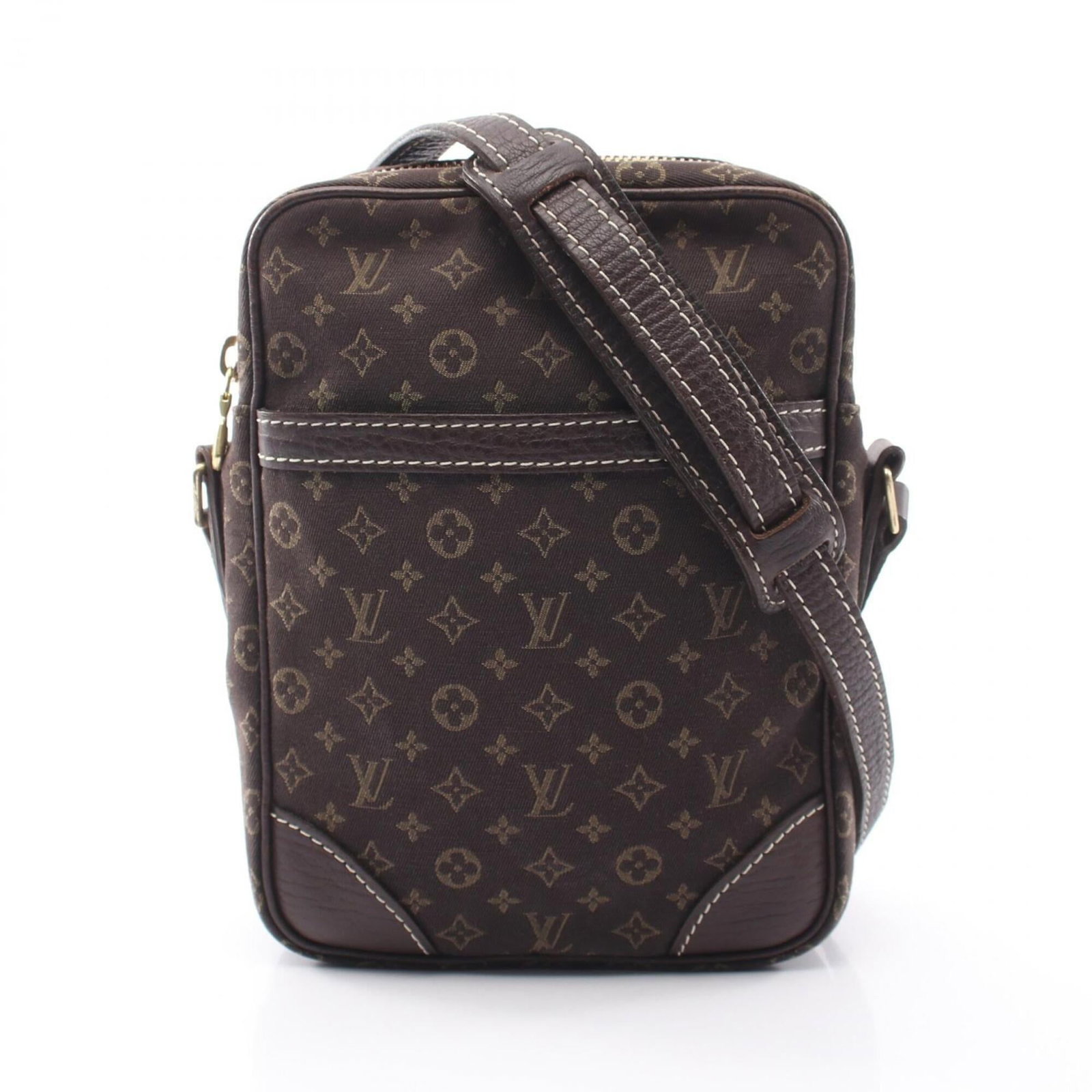 Louis Vuitton Handbag Pochette Shoulder Bag Canvas Leather: Louis Vuitton Handbag Pochette Shoulder Bag Canvas Leather Canvas and leather come together in the classic design of this Louis Vuitton Pochette Shoulder Bag, featuring a timeless brown Ebene color. M