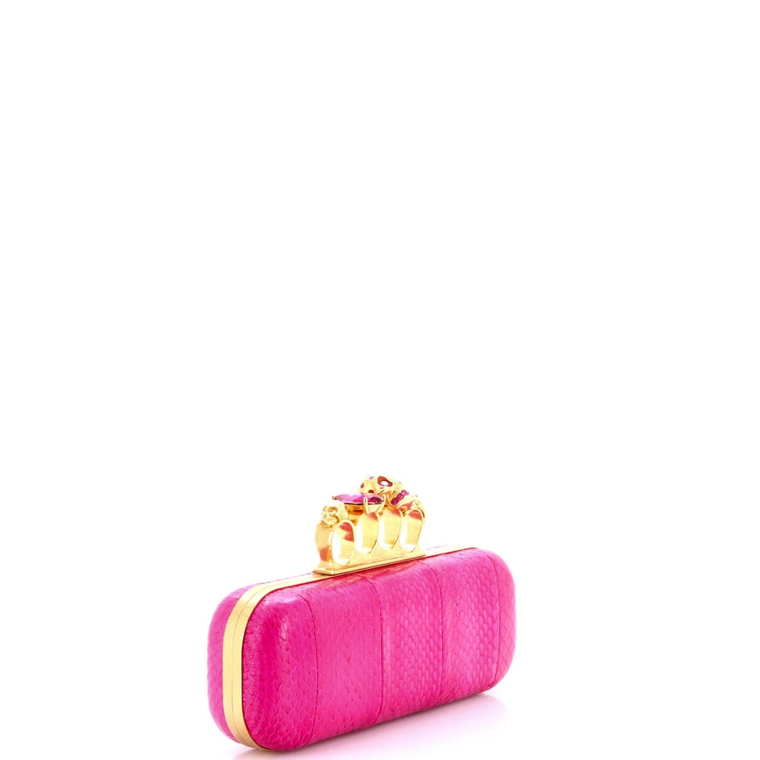Alexander McQueen Knuckle Box Python Long Clutch - 2